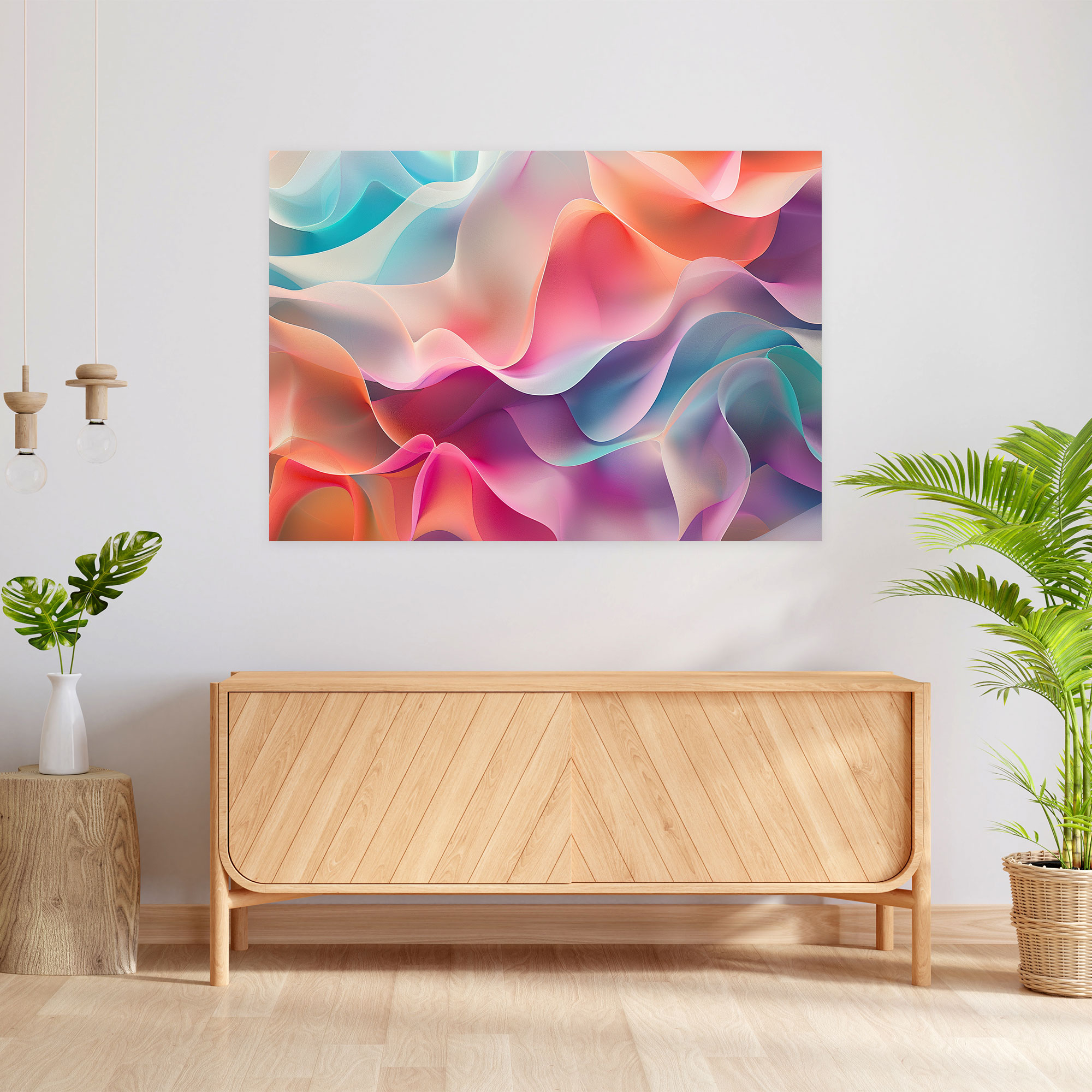 Whimsical Shapes Abstract Art Canvas Print - Abstract Art, Wall Art, Canvas Wall Art, Canvas