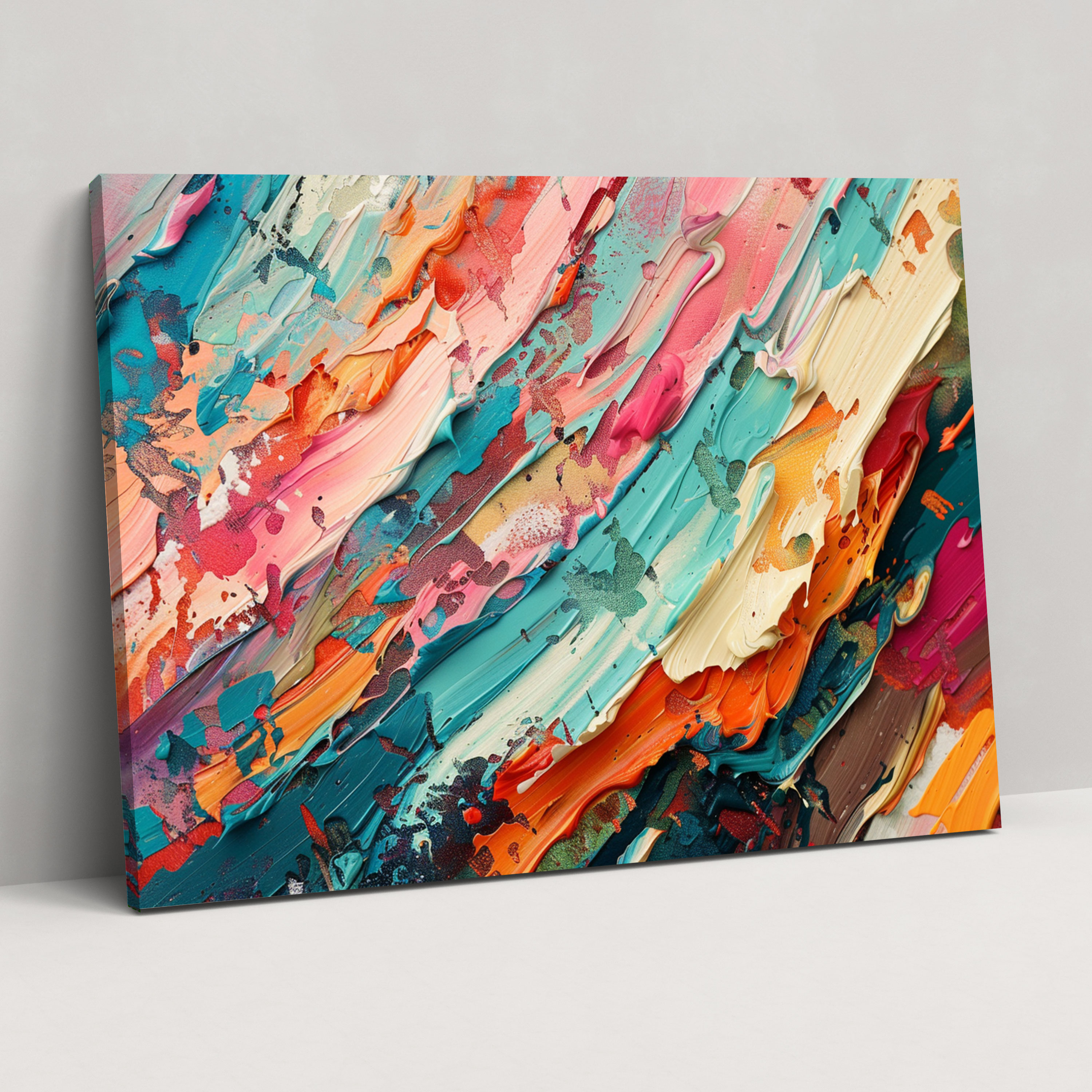 Textured Layers Abstract Art Wall Decoration - Abstract Art, Home Decoration, Canvas Wall Art, Wall Decoration