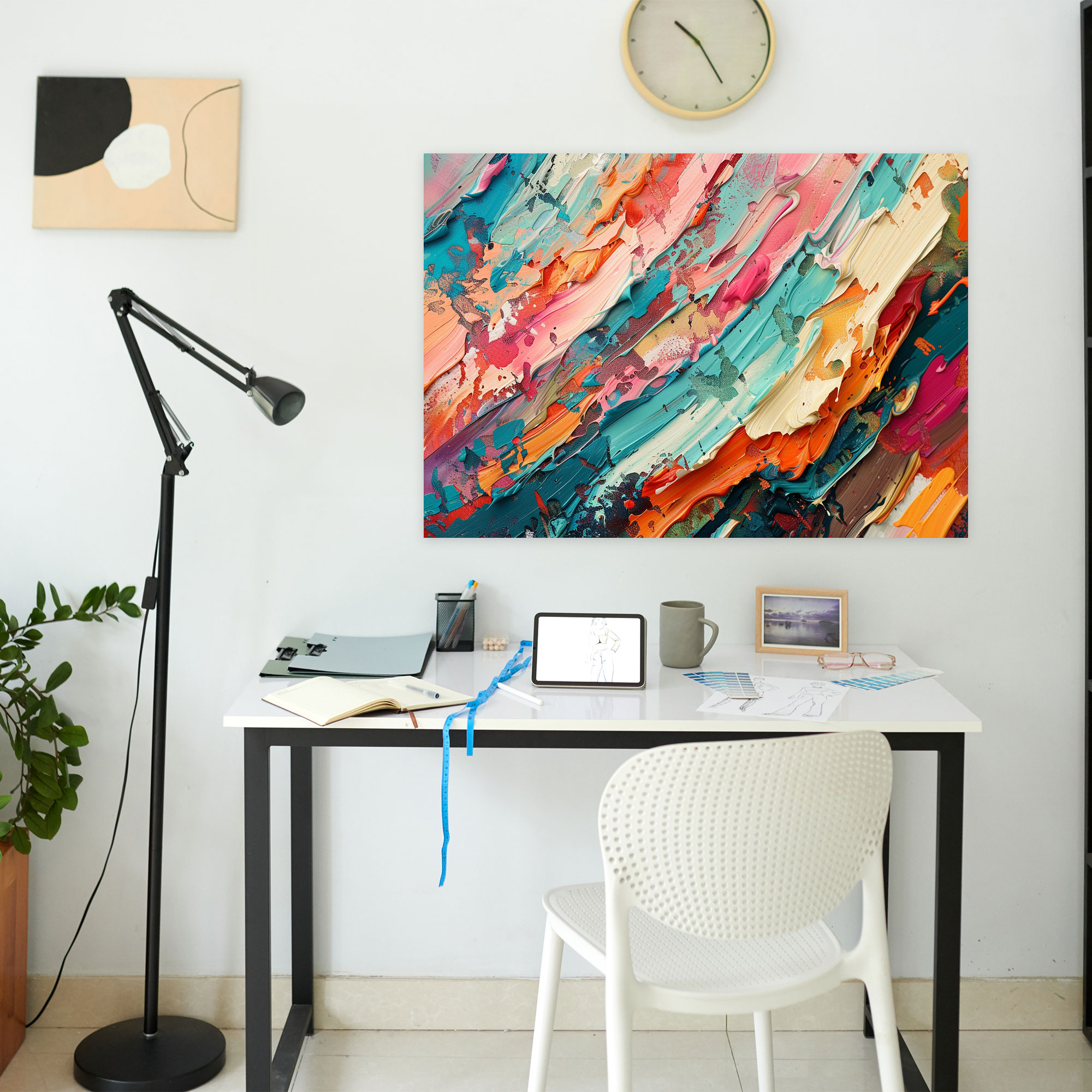 Textured Layers Abstract Art Wall Decoration - Abstract Art, Home Decoration, Canvas Wall Art, Wall Decoration