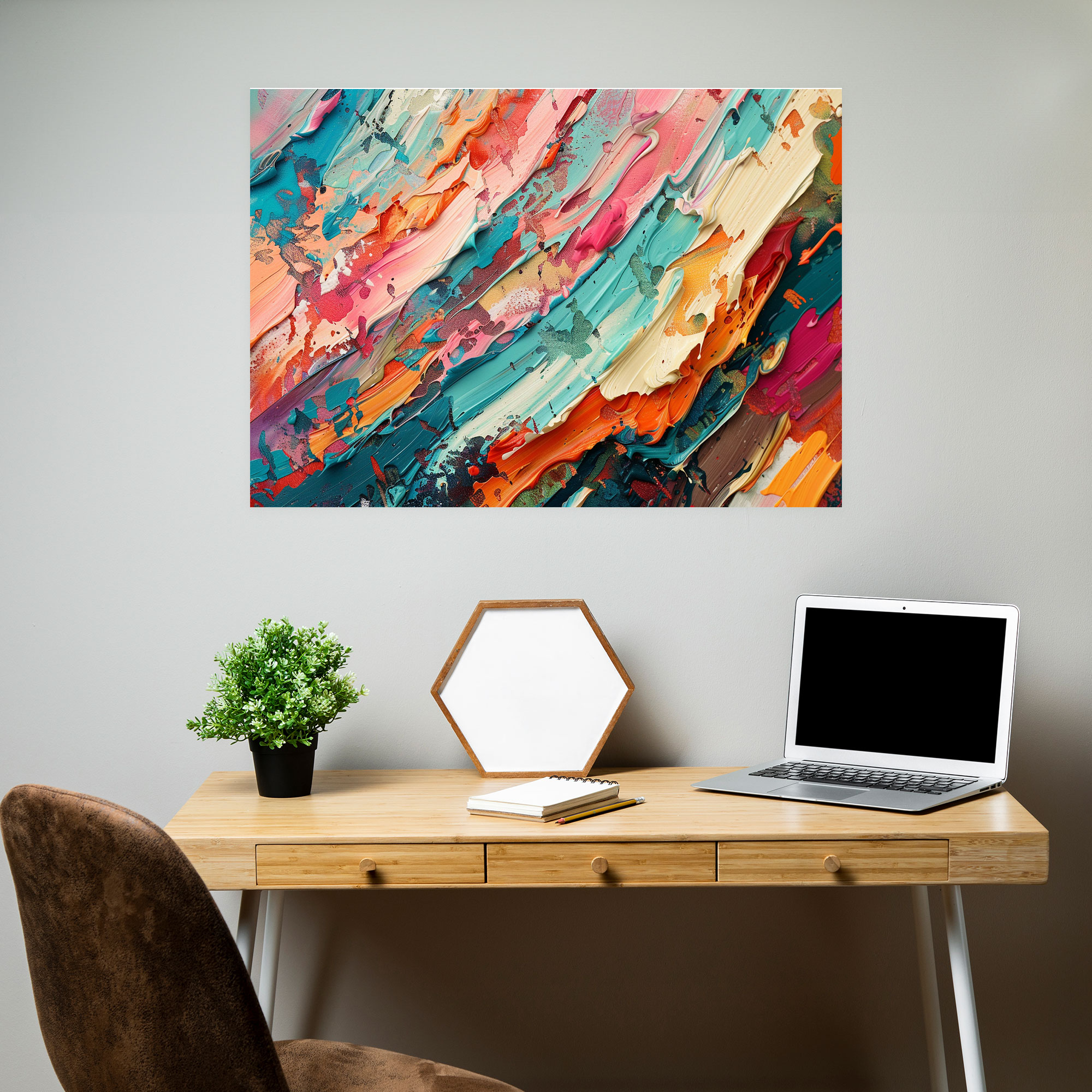 Textured Layers Abstract Art Wall Decoration - Abstract Art, Home Decoration, Canvas Wall Art, Wall Decoration