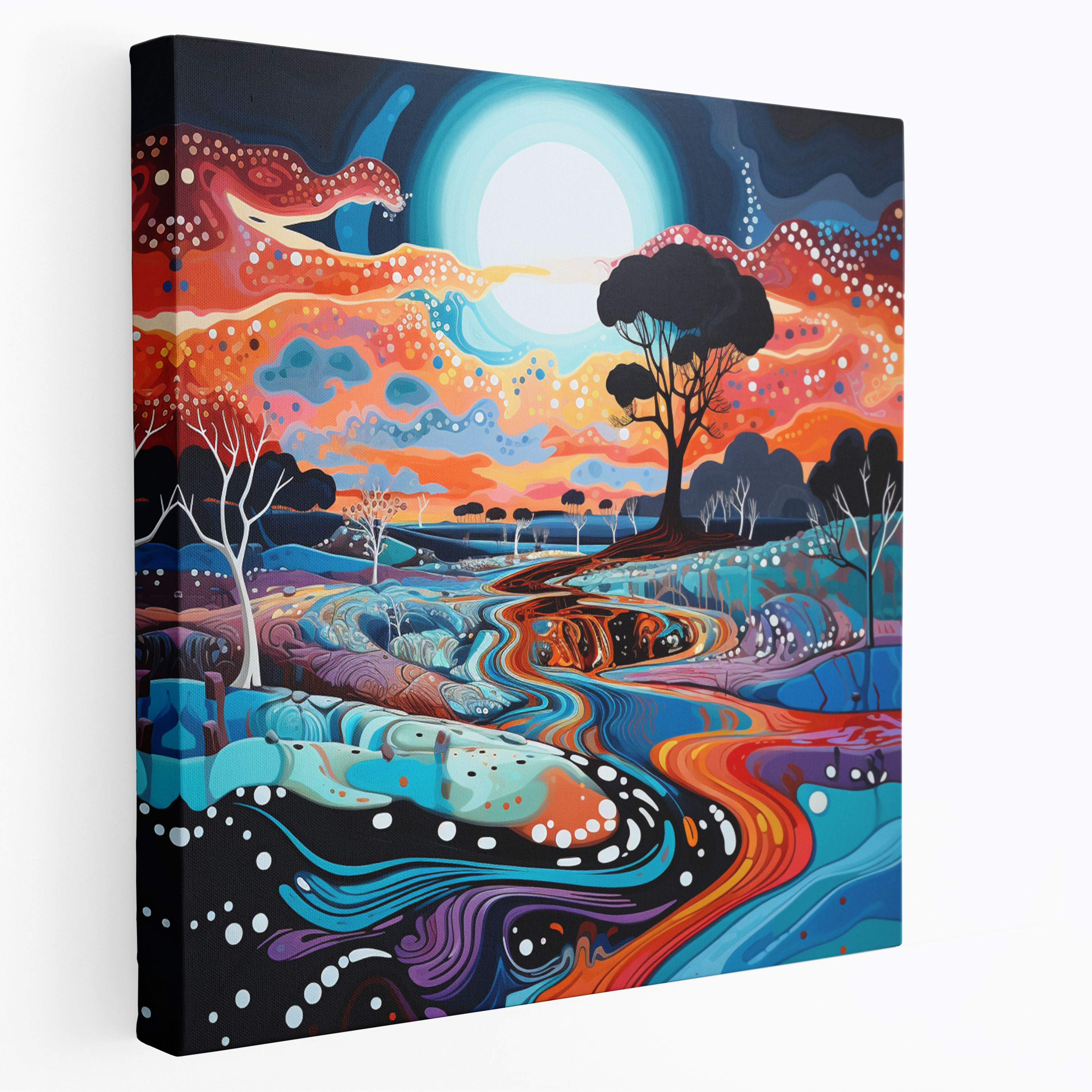 Contemporary Aboriginal Canvas Print - Aboriginal, Aboriginal, Unity, Vibrant Colors