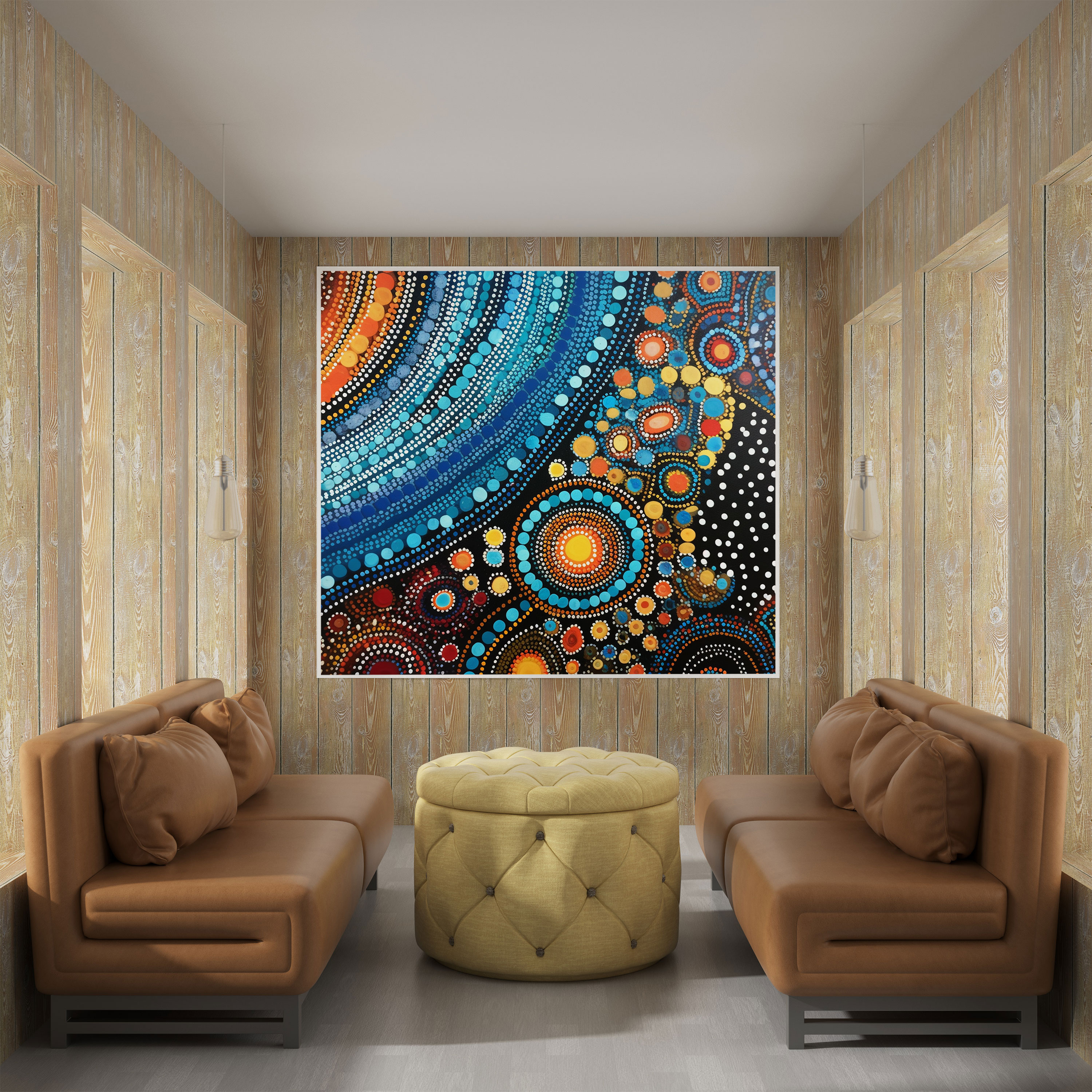 Vibrant Aboriginal Dot Canvas Print - Aboriginal, Home Decoration, Wall Decoration, Vibrant Aboriginal Dot Canvas Print