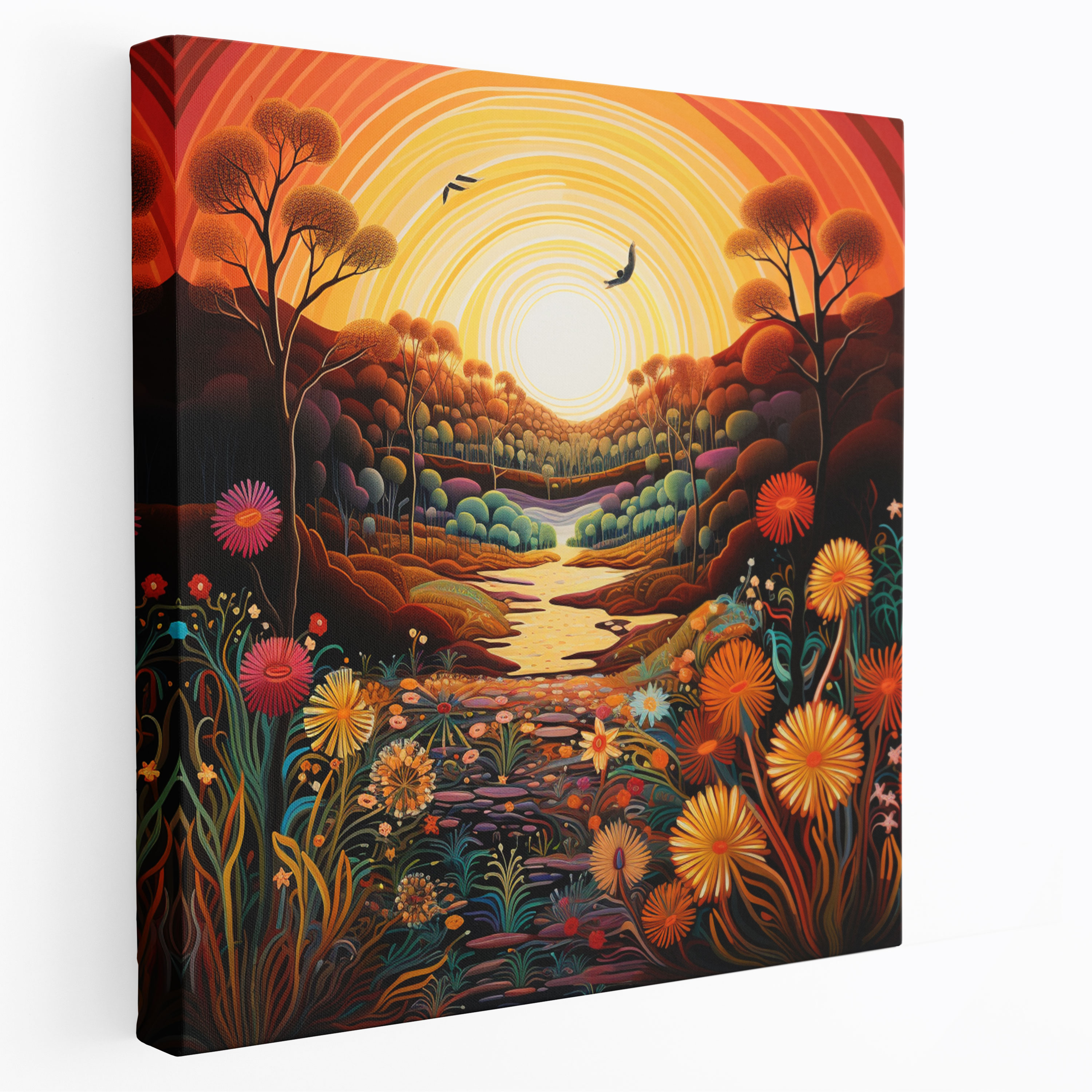 Aboriginal Flora And Fauna Wall Art - Aboriginal, Aboriginal Flora And Fauna Wall Art, Home Decoration, Canvas Print