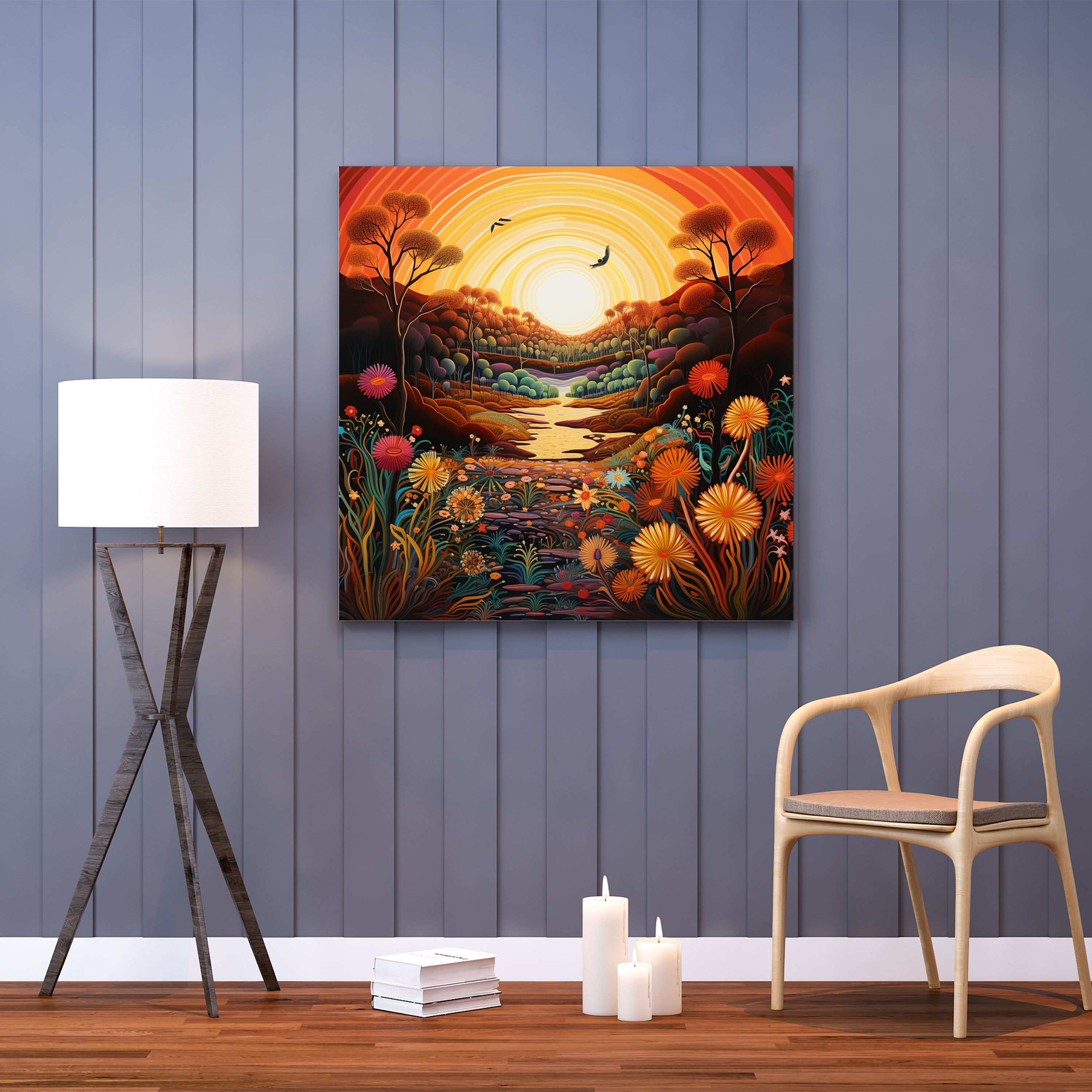 Aboriginal Flora And Fauna Wall Art - Aboriginal, Aboriginal Flora And Fauna Wall Art, Home Decoration, Canvas Print