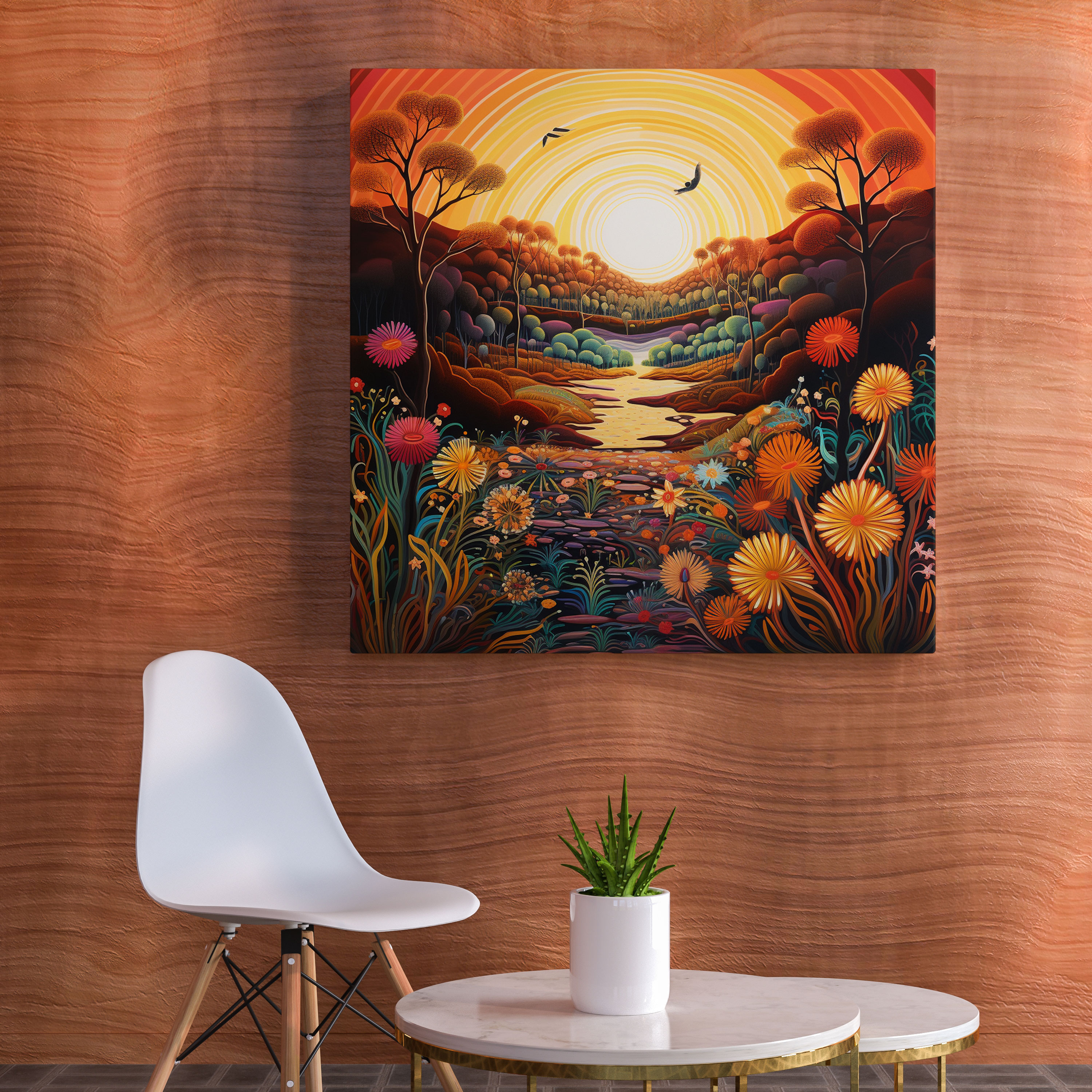 Aboriginal Flora And Fauna Wall Art - Aboriginal, Aboriginal Flora And Fauna Wall Art, Home Decoration, Canvas Print