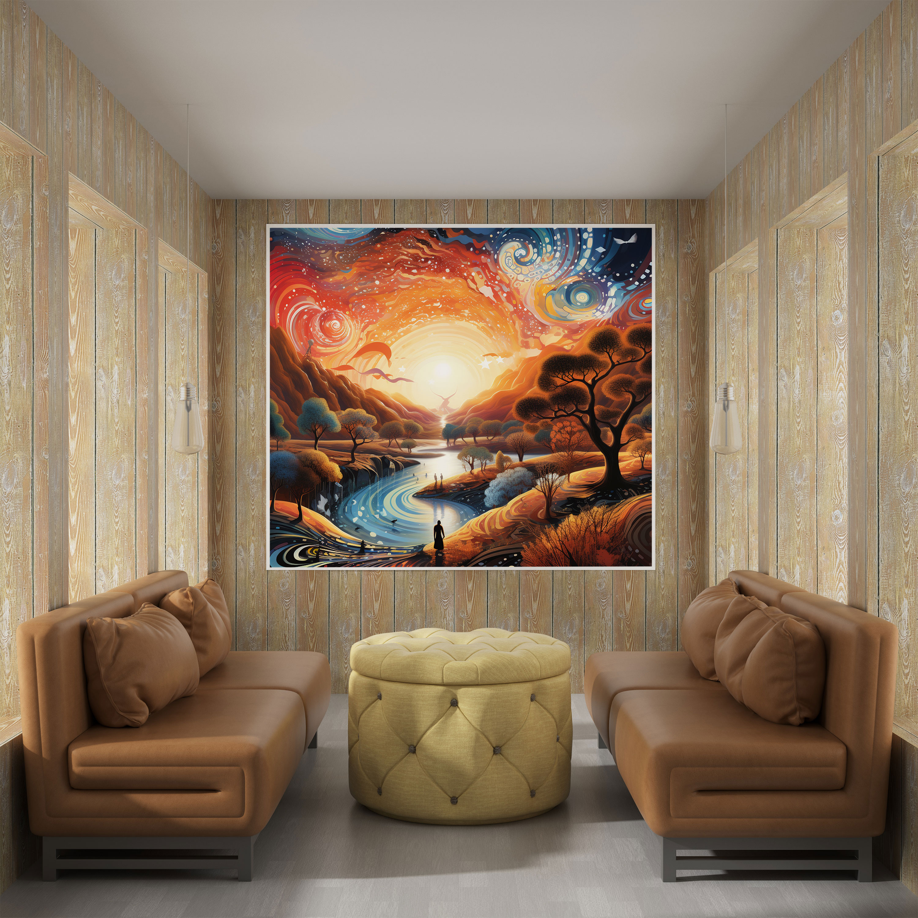 Indigenous Dreamtime Canvas Print - Mystical Wall Art - Aboriginal, Canvas Wall Art, Indigenous, Aboriginal