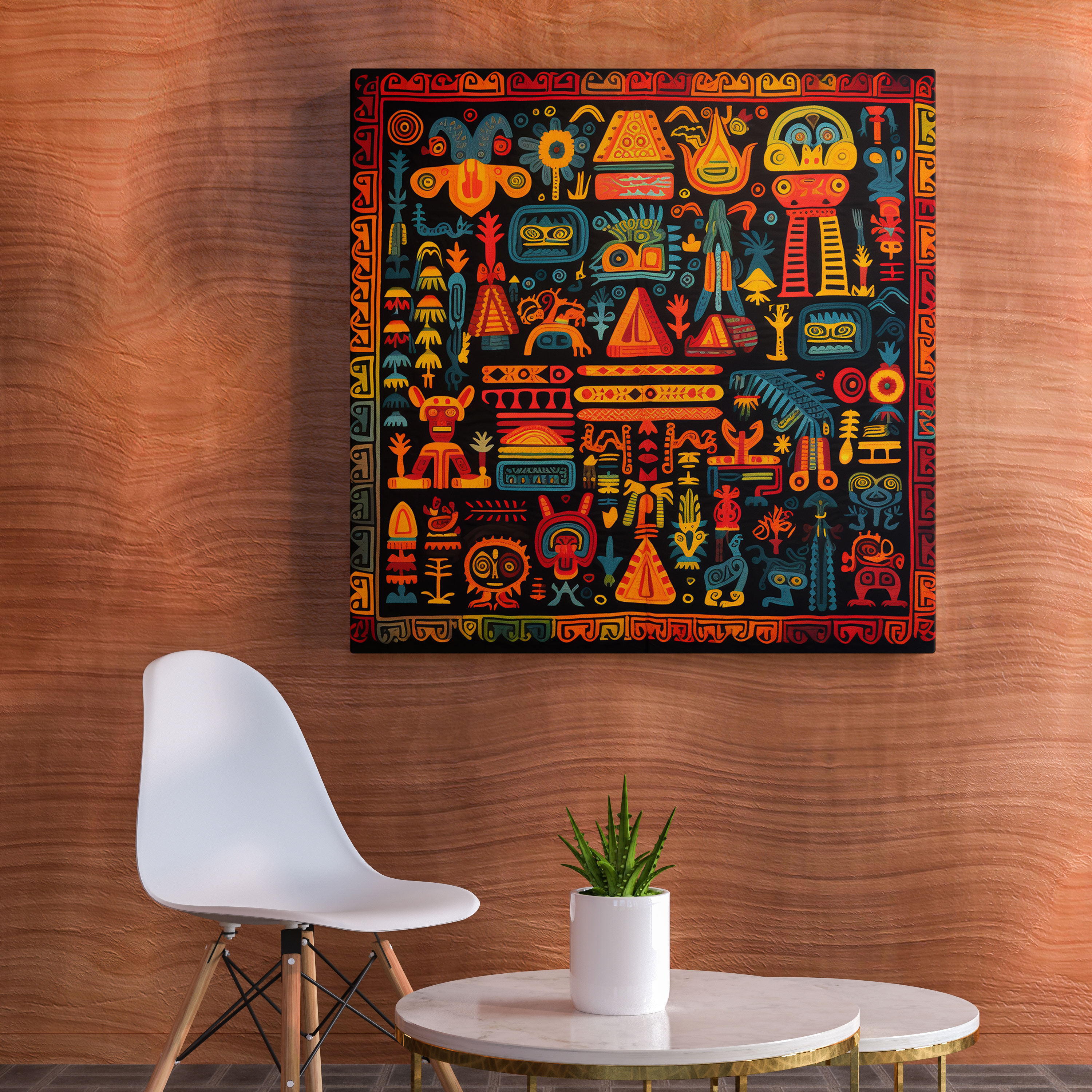 Indigenous Tapestry Canvas Print - Ancient Symbols Wall Art - Aboriginal, Wall Art, Canvas Wall Art, Aboriginal
