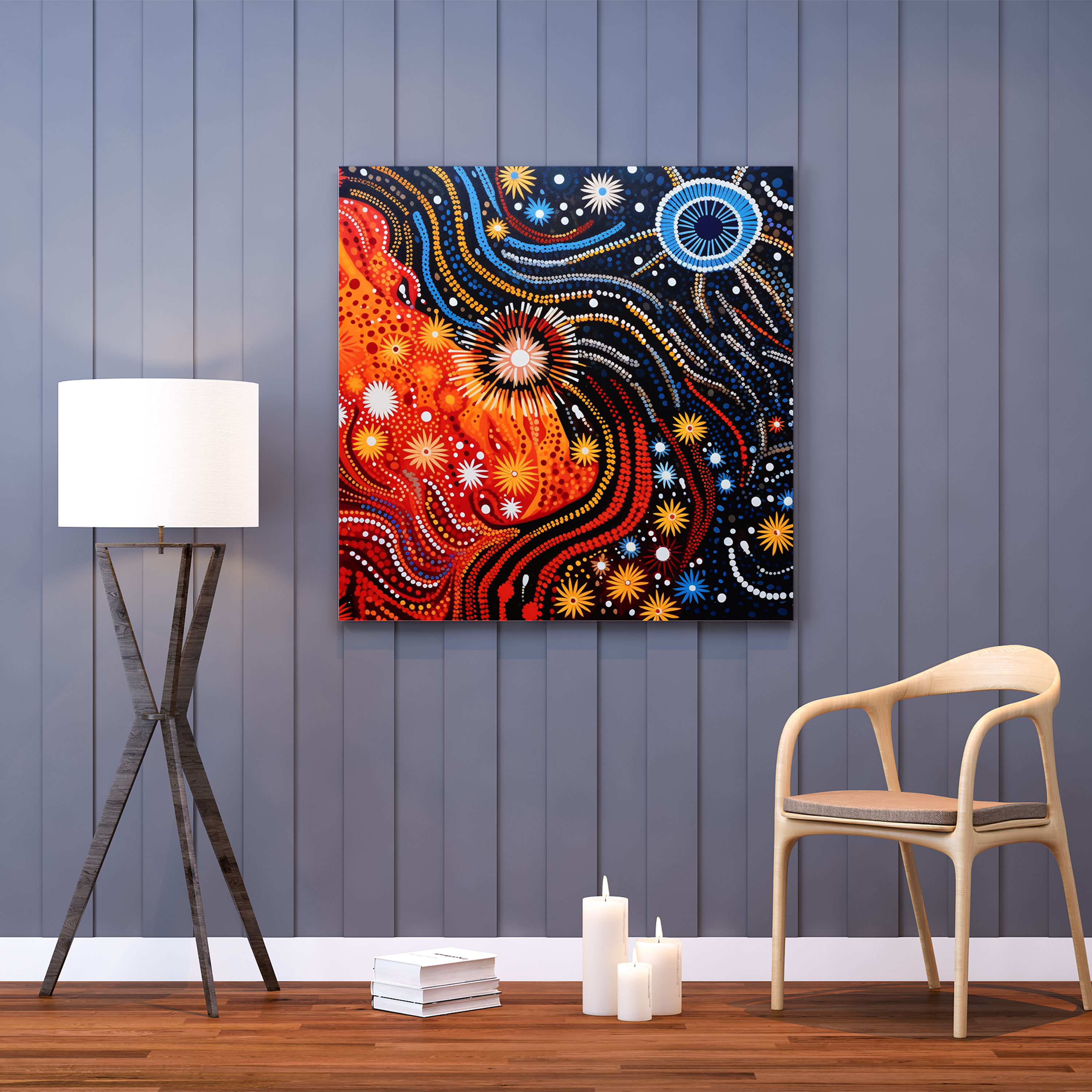 Aboriginal Wall Art: Dreamtime Story - Aboriginal, Contemporary, Wall Art, Home Decoration
