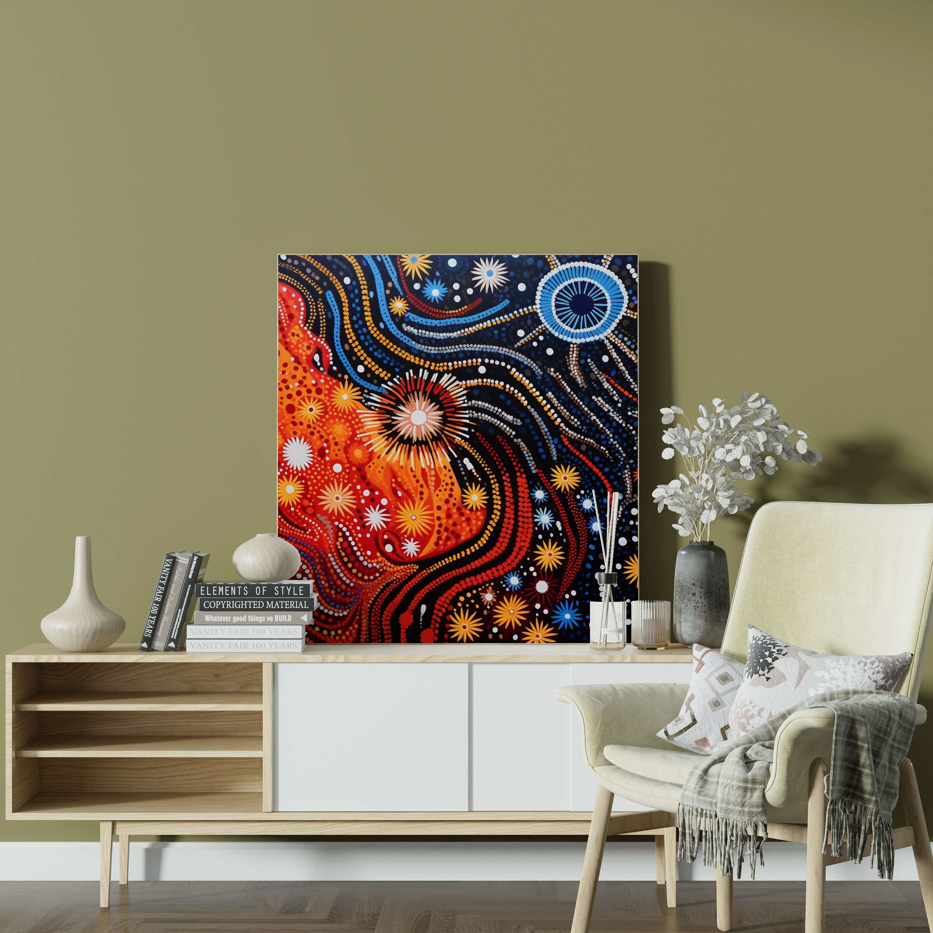 Aboriginal Wall Art: Dreamtime Story - Aboriginal, Contemporary, Wall Art, Home Decoration