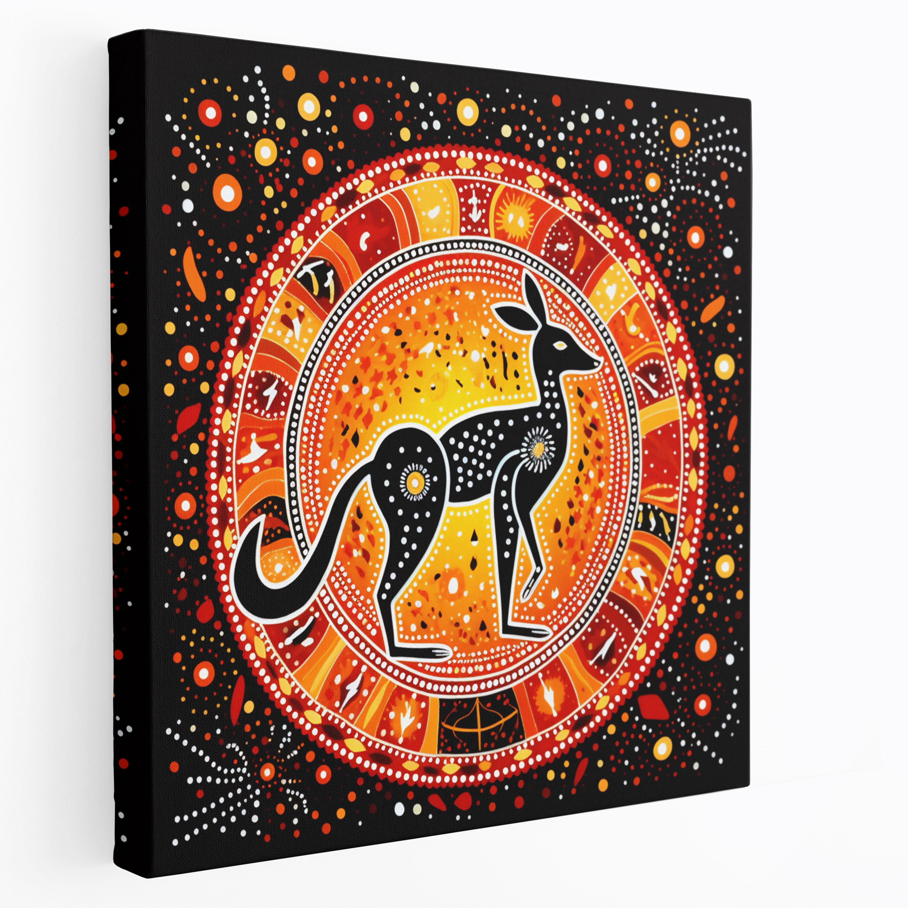 Classic Aboriginal Canvas Print: Majestic Kangaroo - Aboriginal, Aboriginal, Majestic Kangaroo, Canvas Print
