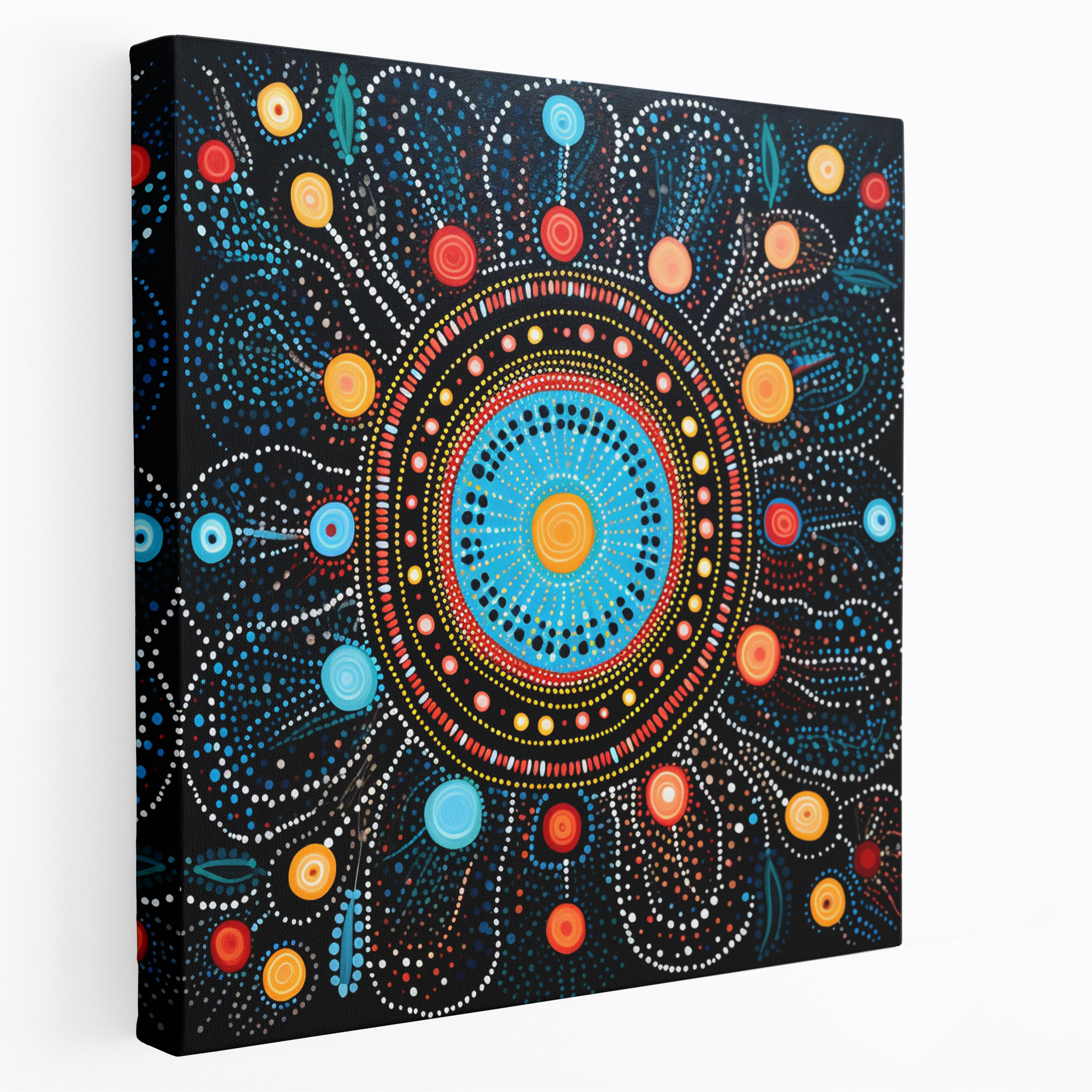 Aboriginal Dreamcatcher Canvas Print: Protection & Harmony - Aboriginal, Canvas Print, Harmony, Aboriginal