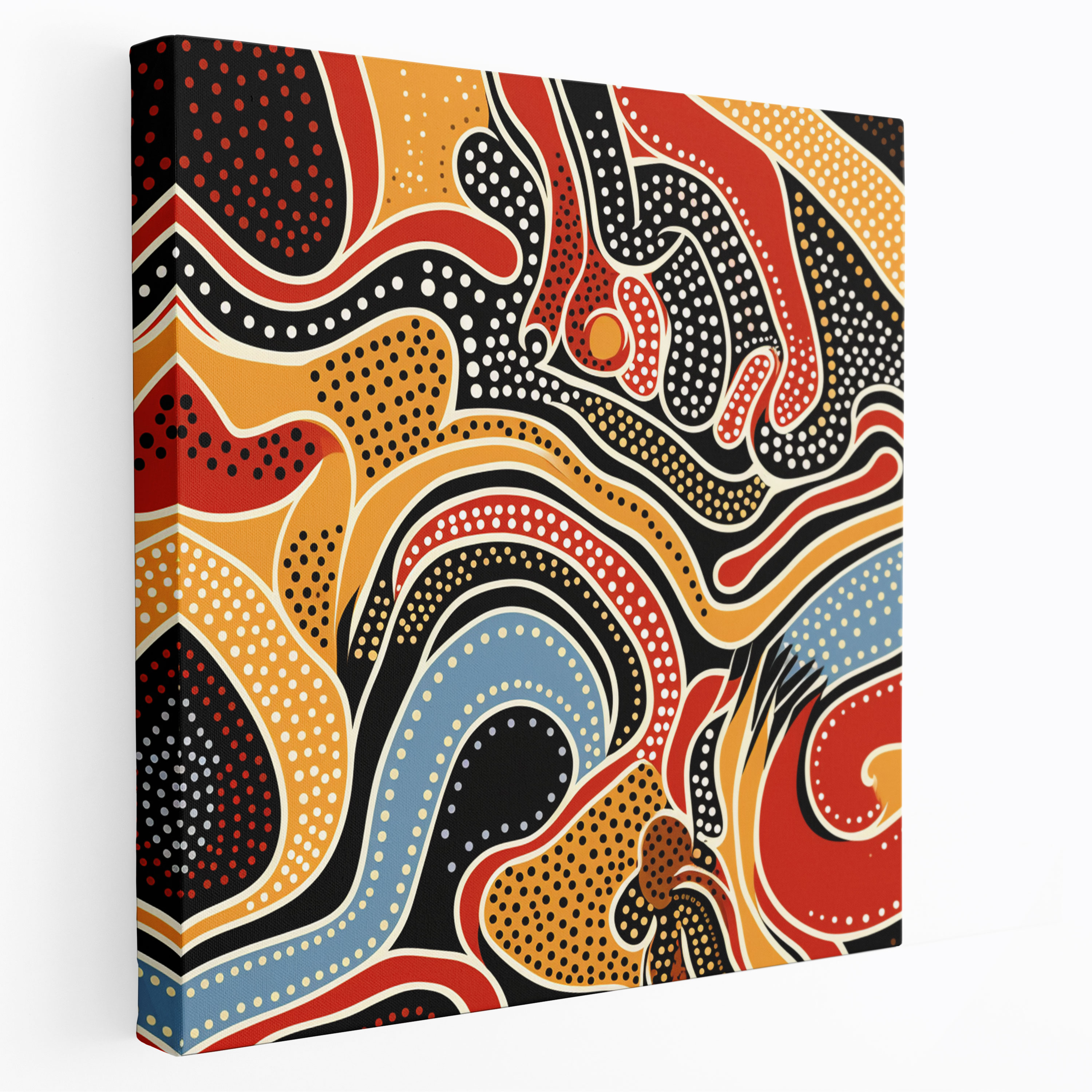 Geometric Aboriginal Canvas Print - Aboriginal, Tradition, Bold Colors, Symmetrical Designs
