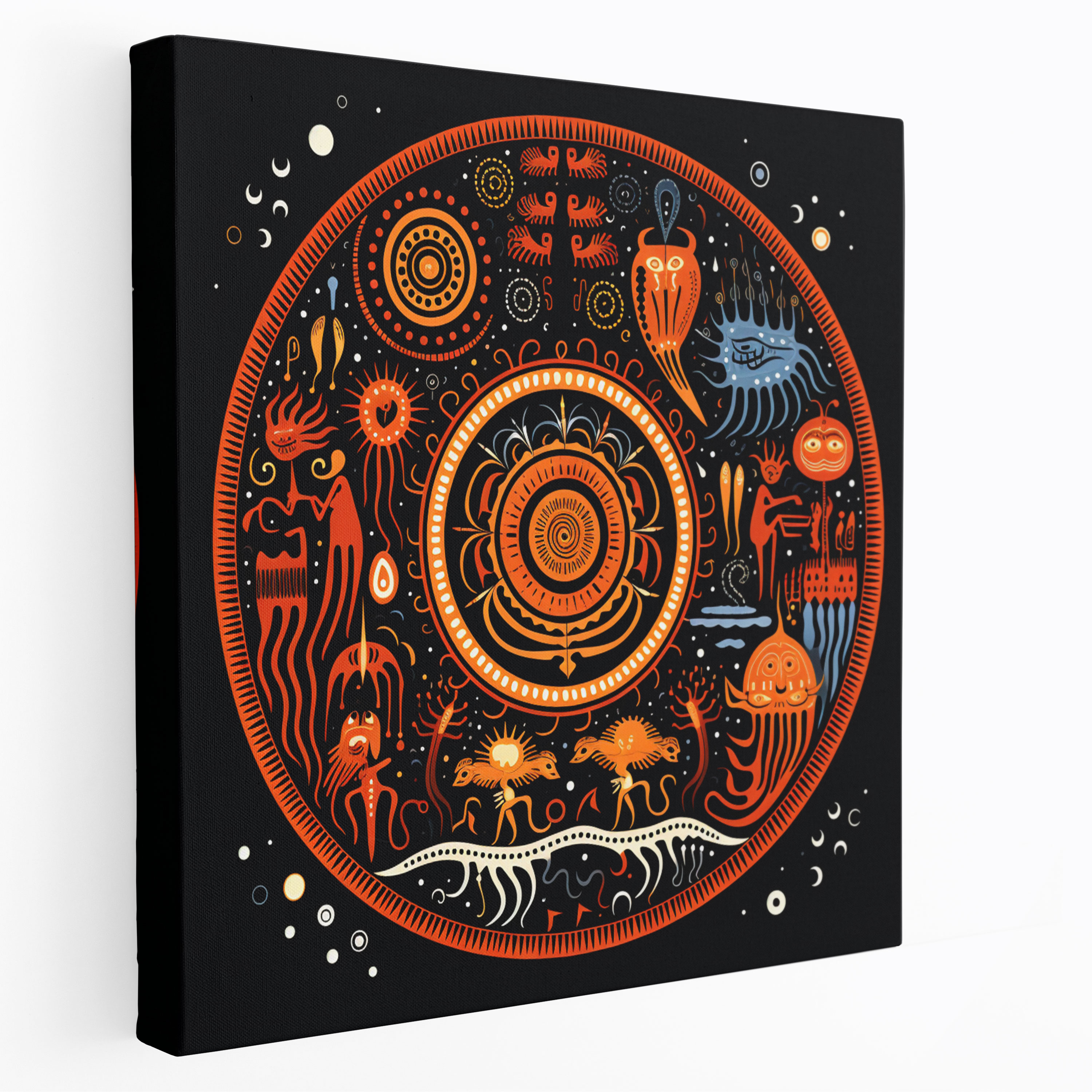 Aboriginal Cultural Symbols Canvas Print - Aboriginal, Visual Language, Ancestors, Wall Art