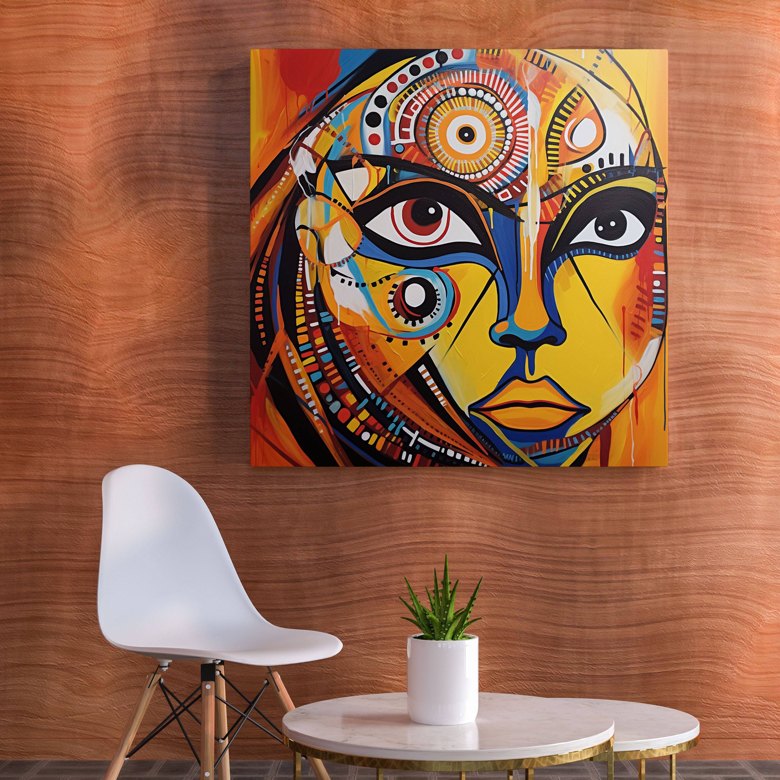 Aboriginal Abstract Expressionism Canvas Print - Aboriginal, Canvas Print, Emotions, Cultural Identity