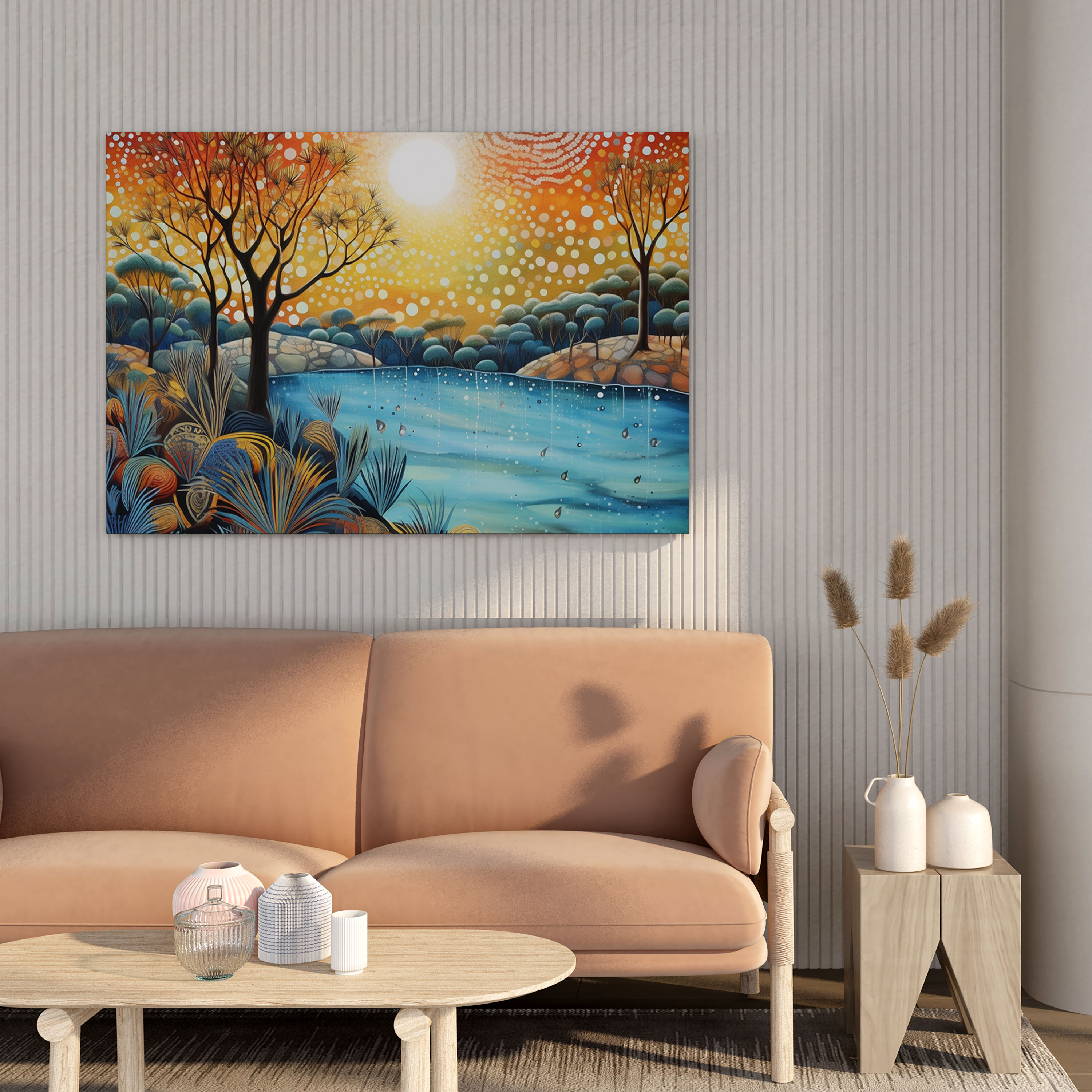 Aboriginal Watercolor Canvas Print - Aboriginal, Canvas Wall Art, Canvas Print, Wall Decoration