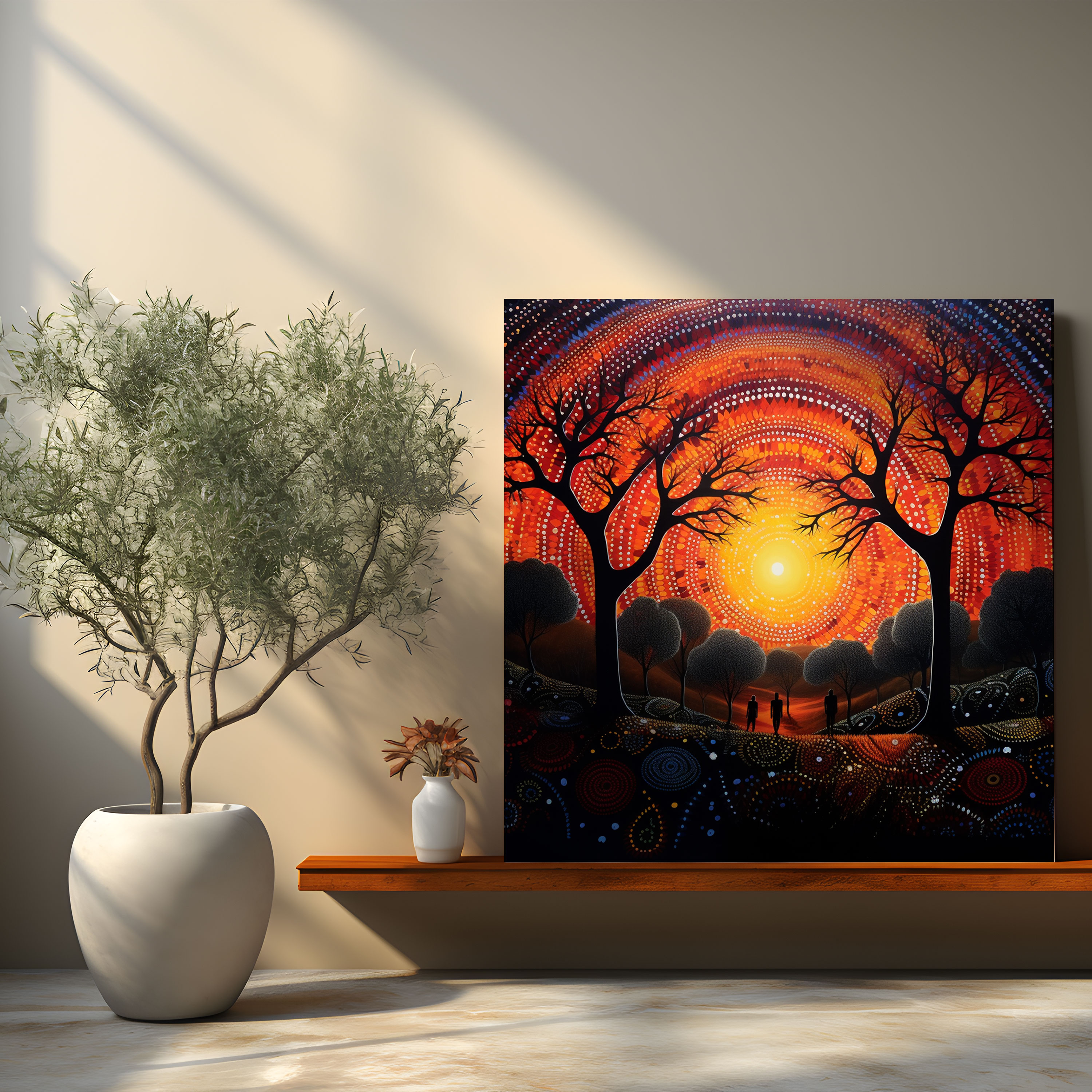 Indigenous Aboriginal Wall Art - People And Nature - Aboriginal, Aboriginal Painting, Home Decoration, People And Nature