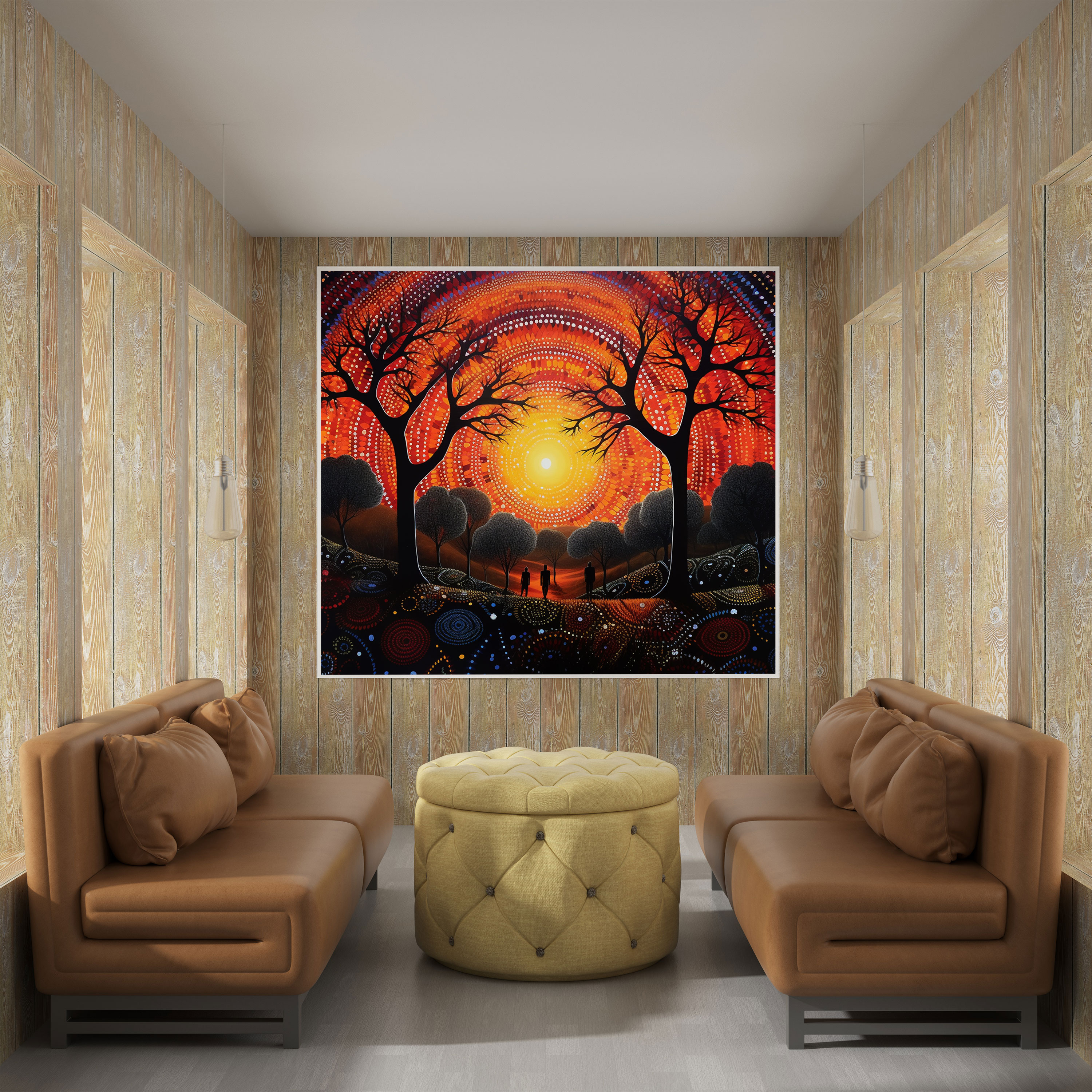 Indigenous Aboriginal Wall Art - People And Nature - Aboriginal, Aboriginal Painting, Home Decoration, People And Nature