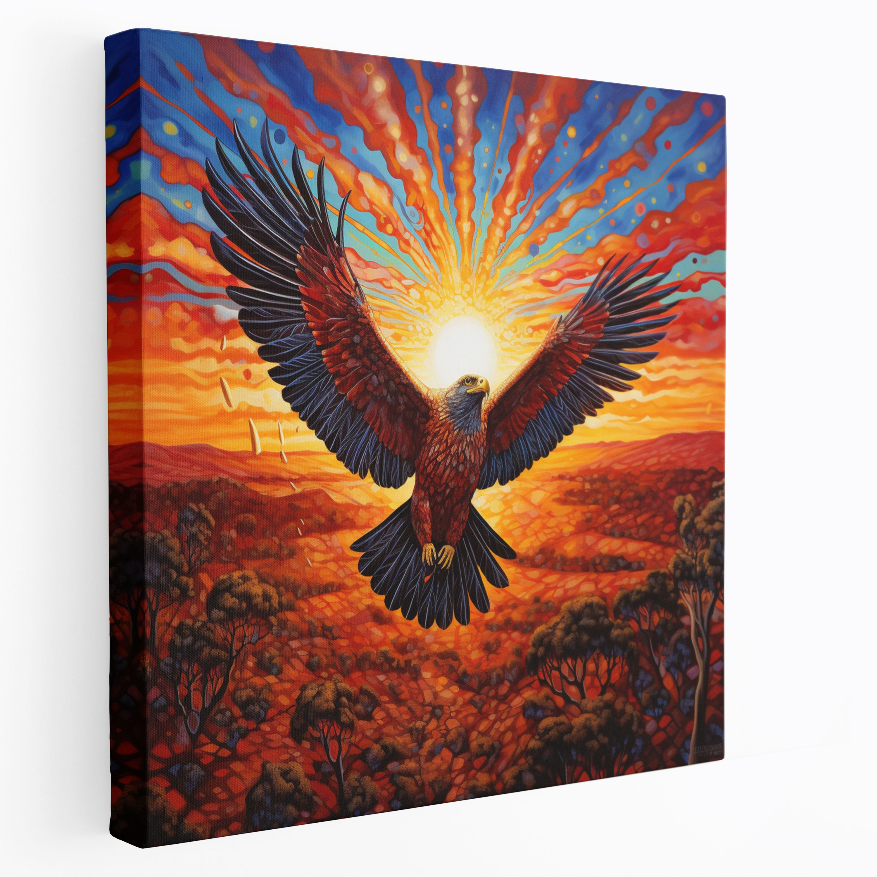 Aboriginal Eagle Canvas Print - Aboriginal, Canvas Wall Art, Canvas, Canvas Print