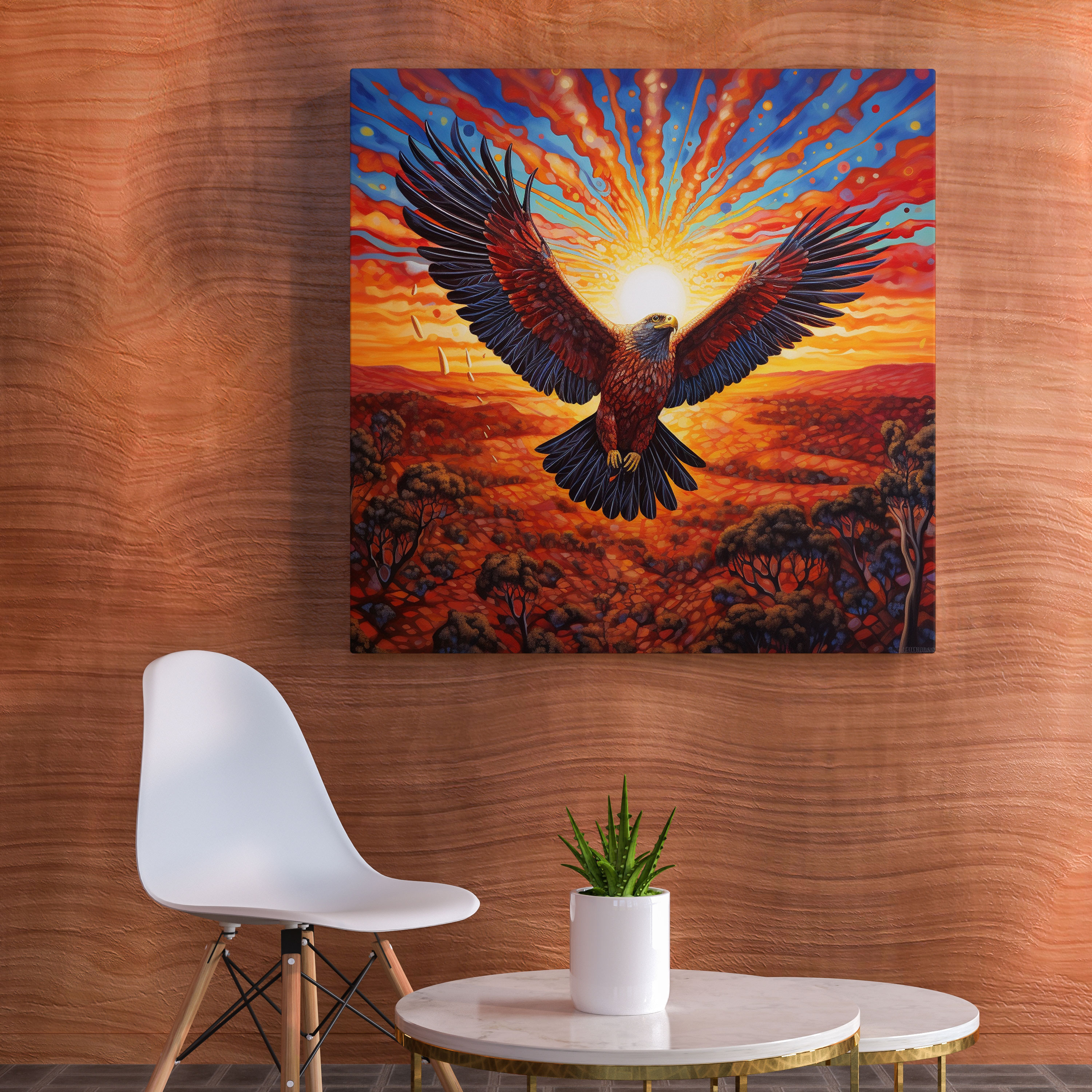 Aboriginal Eagle Canvas Print - Aboriginal, Canvas Wall Art, Canvas, Canvas Print