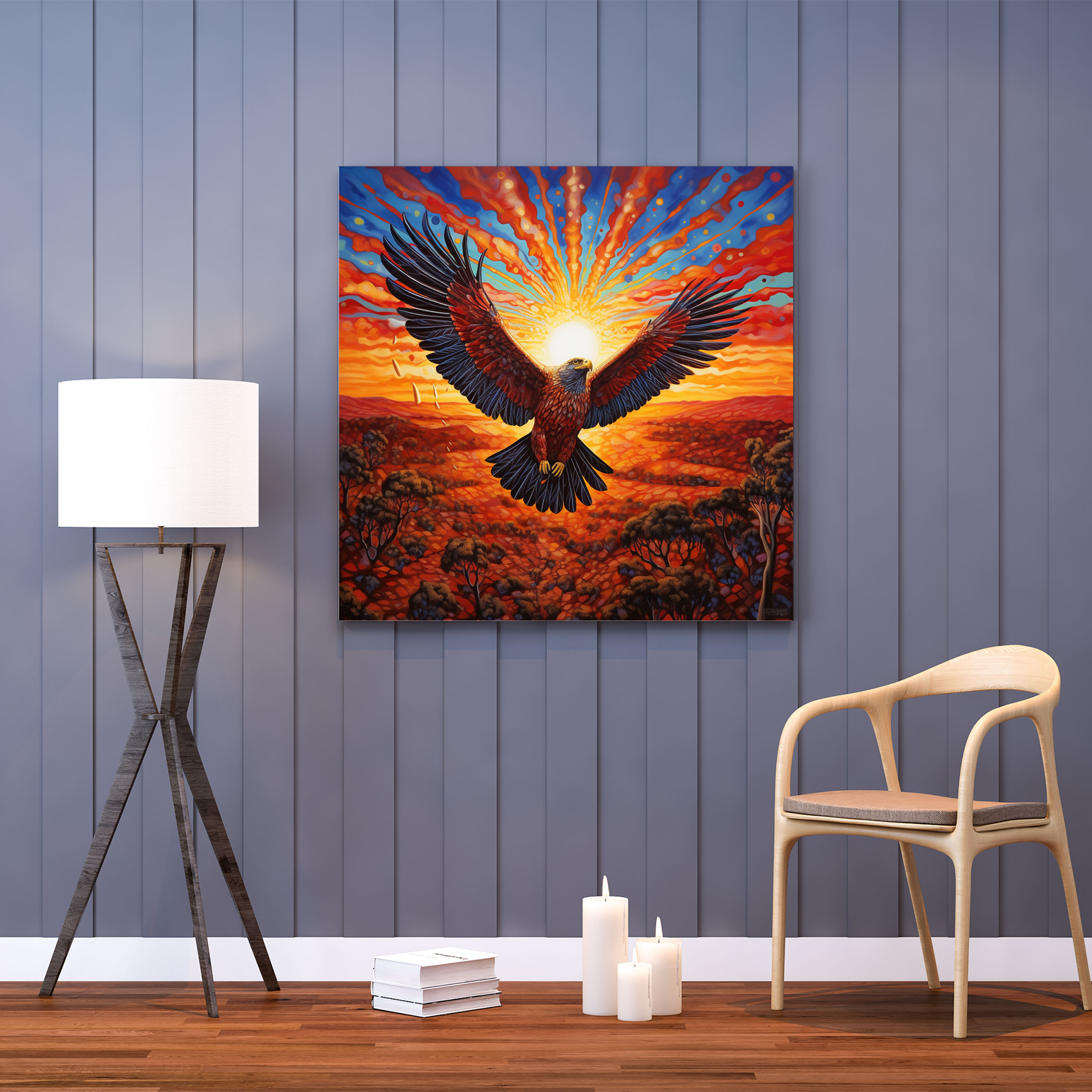 Aboriginal Eagle Canvas Print - Aboriginal, Canvas Wall Art, Canvas, Canvas Print