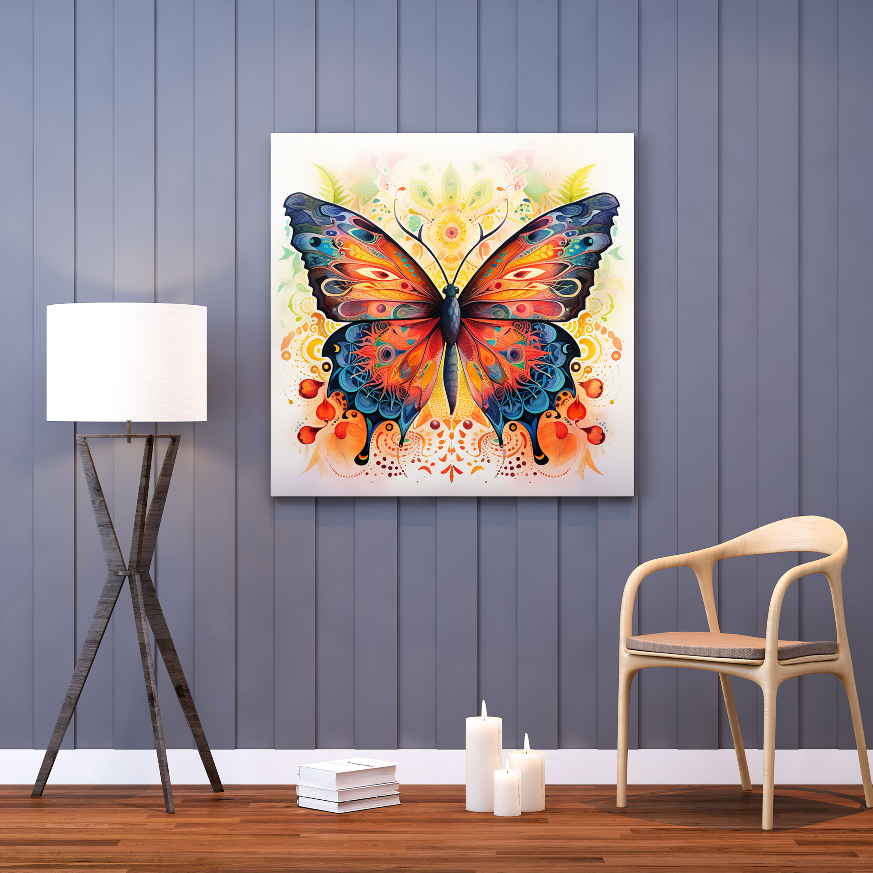 Aboriginal Butterfly Wall Decoration - Aboriginal, Transformation, Canvas Wall Art, Canvas