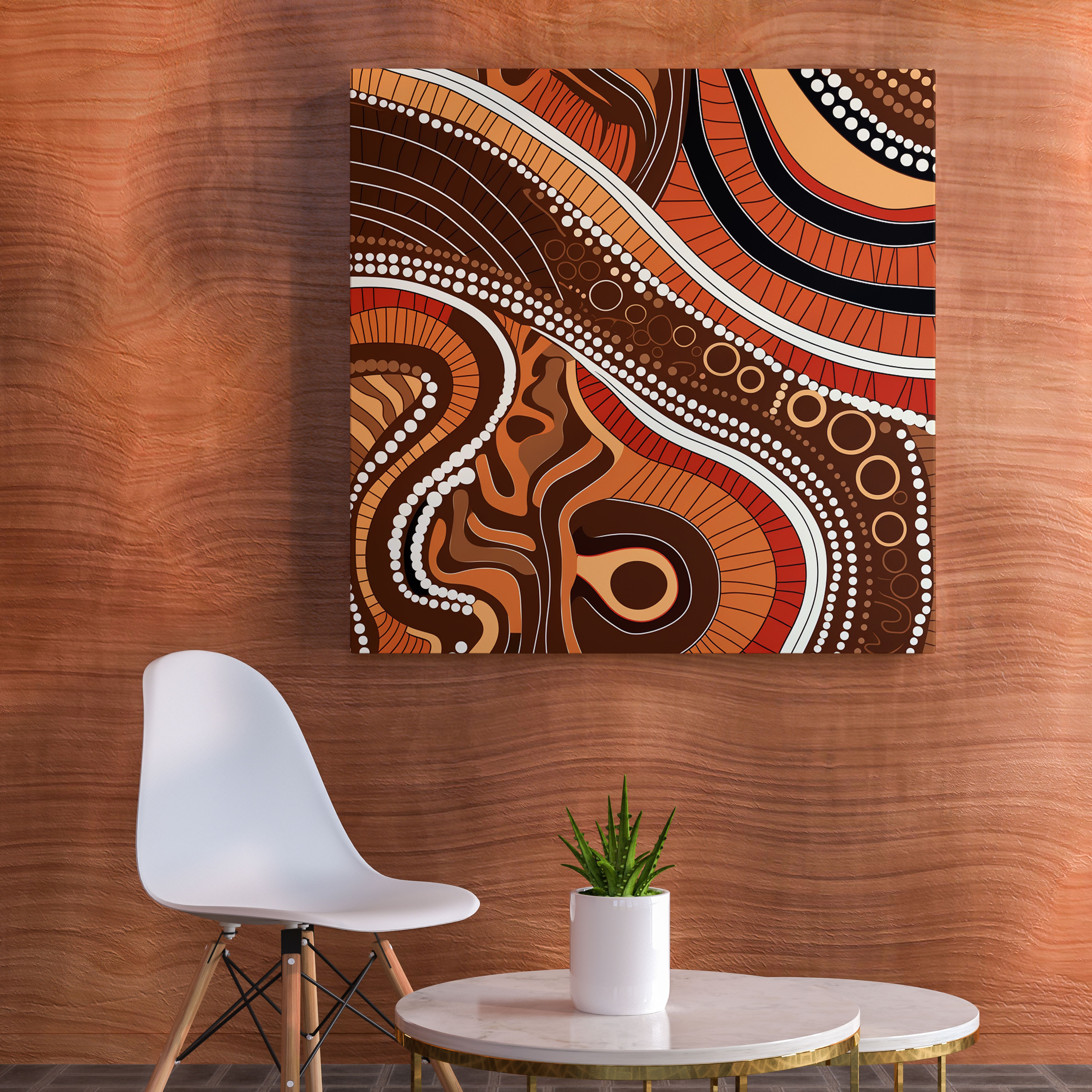 Aboriginal Geometric Canvas Print - Aboriginal, Geometric Patterns, Aboriginal, Canvas Wall Art