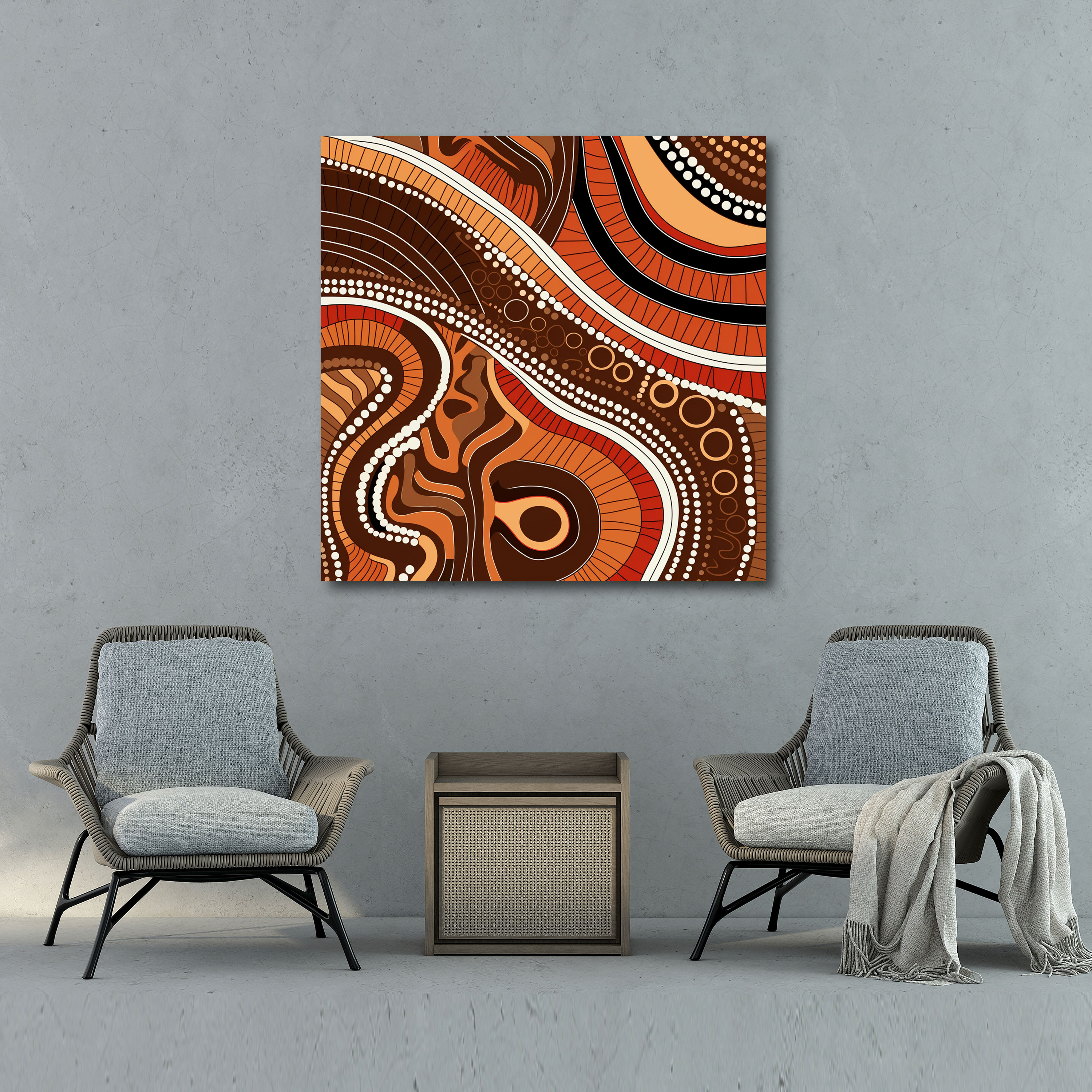 Aboriginal Geometric Canvas Print - Aboriginal, Geometric Patterns, Aboriginal, Canvas Wall Art