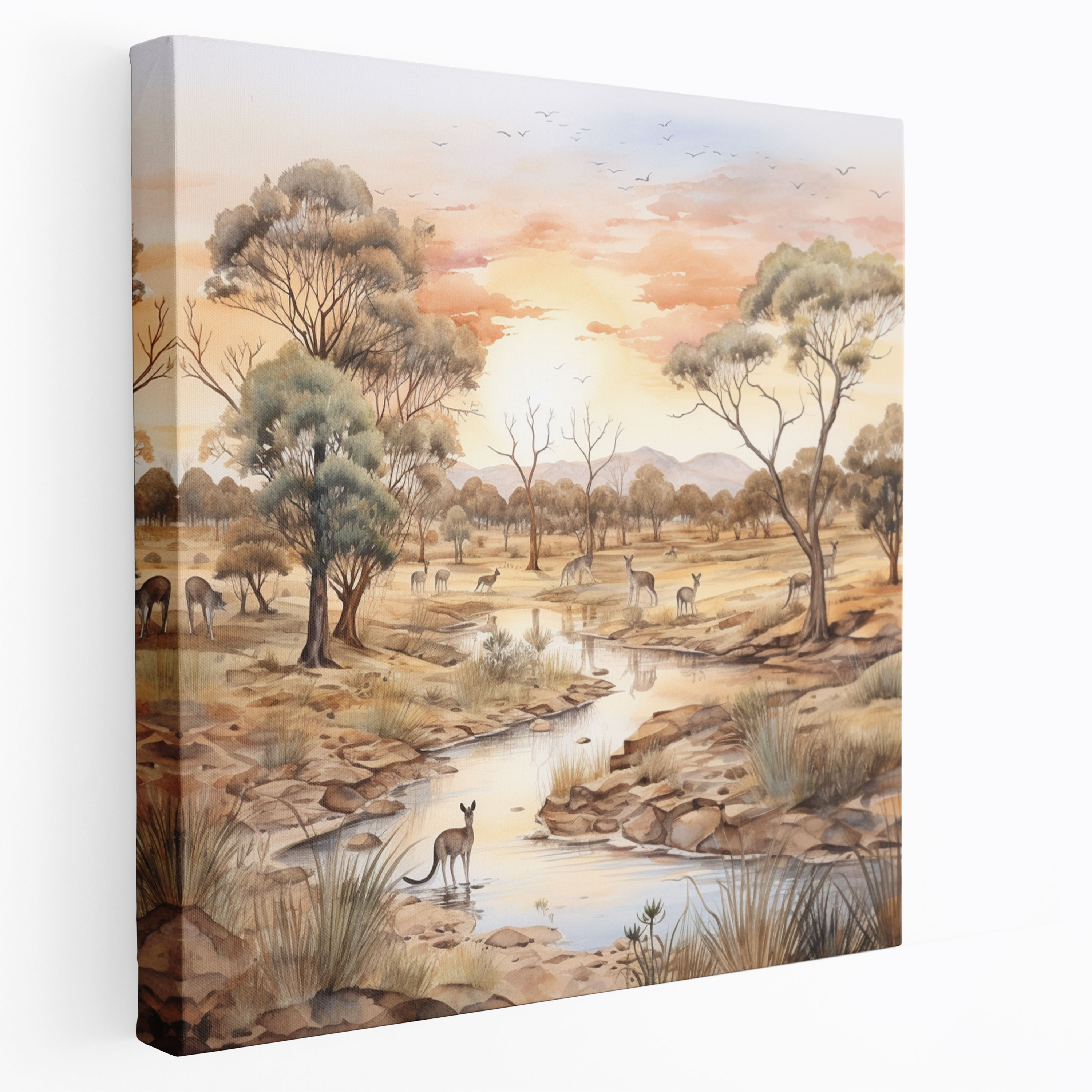 Aboriginal Outback Wall Decoration - Aboriginal, Outback, Canvas, Watercolor Painting