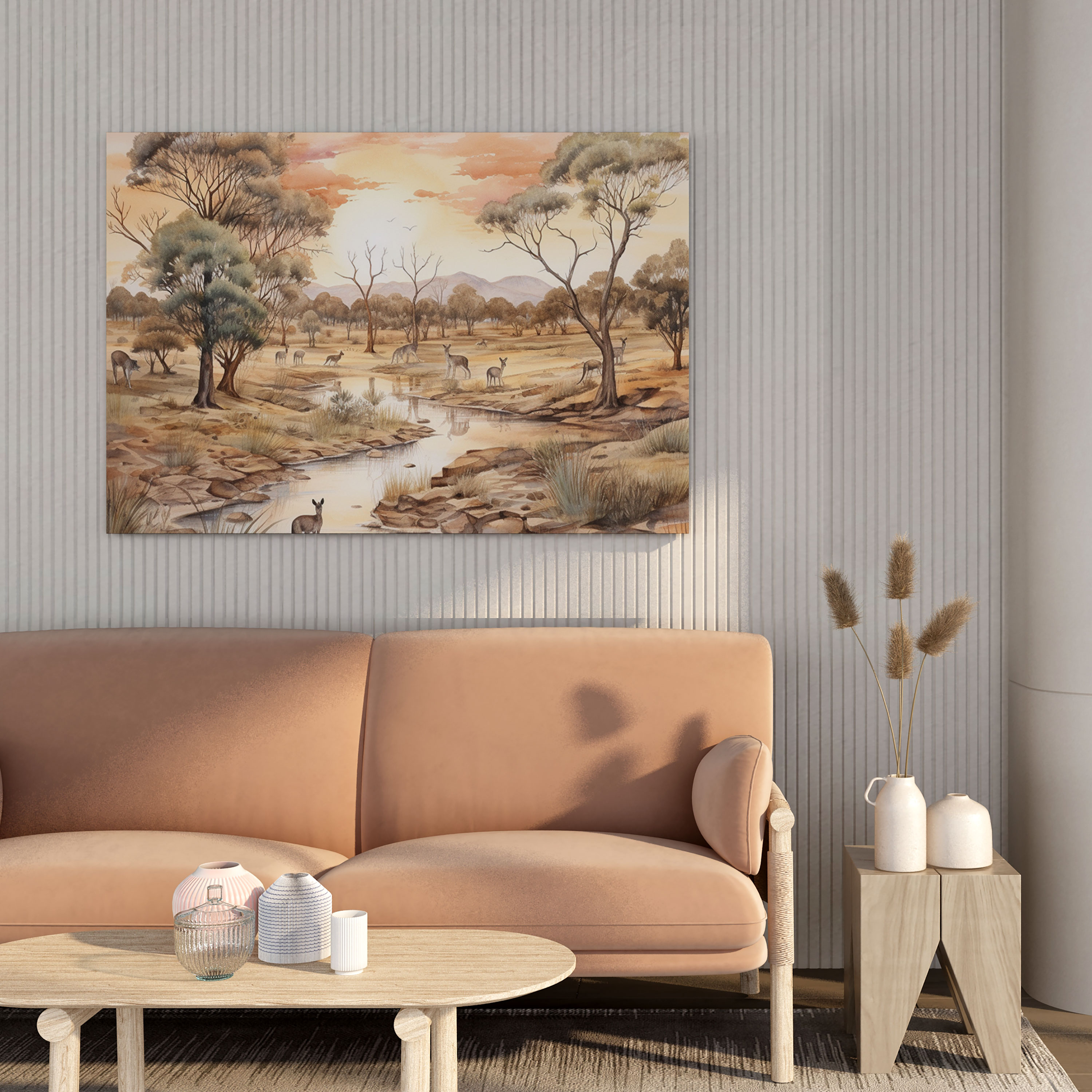 Aboriginal Outback Wall Decoration - Aboriginal, Outback, Canvas, Watercolor Painting
