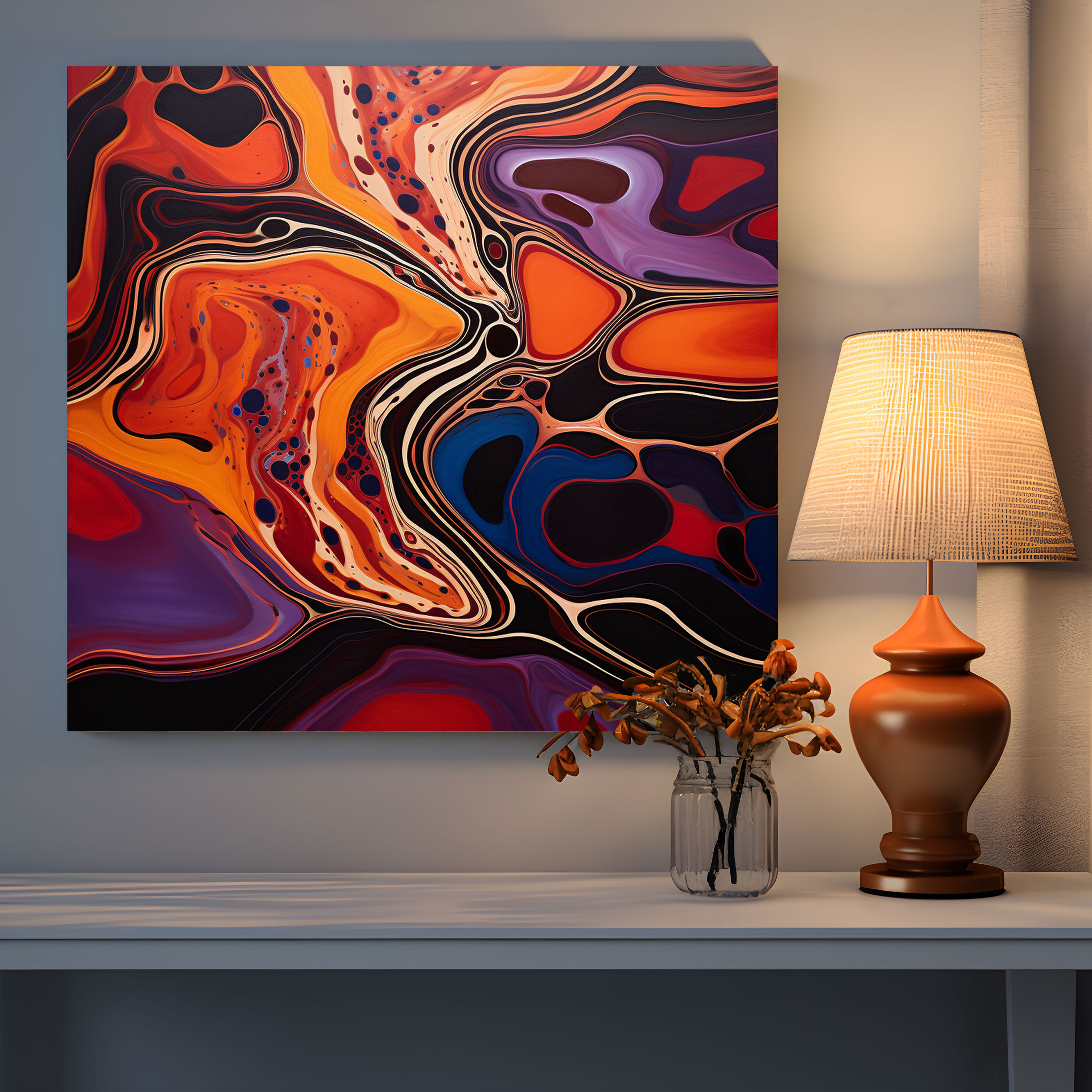 Aboriginal Abstract Wall Art - Aboriginal, Land, Ancestral Wisdom, Aboriginal