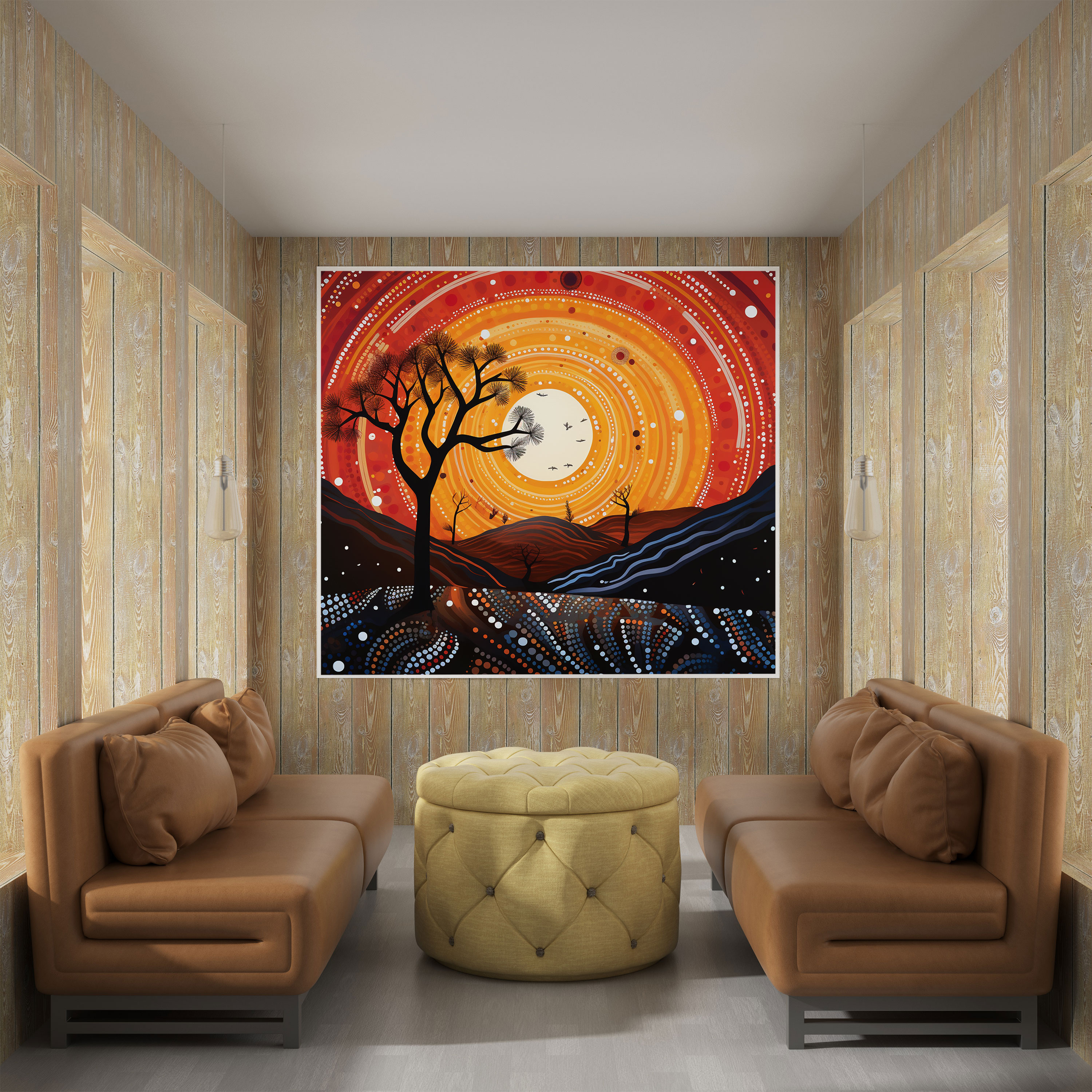 Aboriginal Canvas Print - Symbolic Fusion - Aboriginal, Abstract Elements, Canvas Wall Art, Wall Art