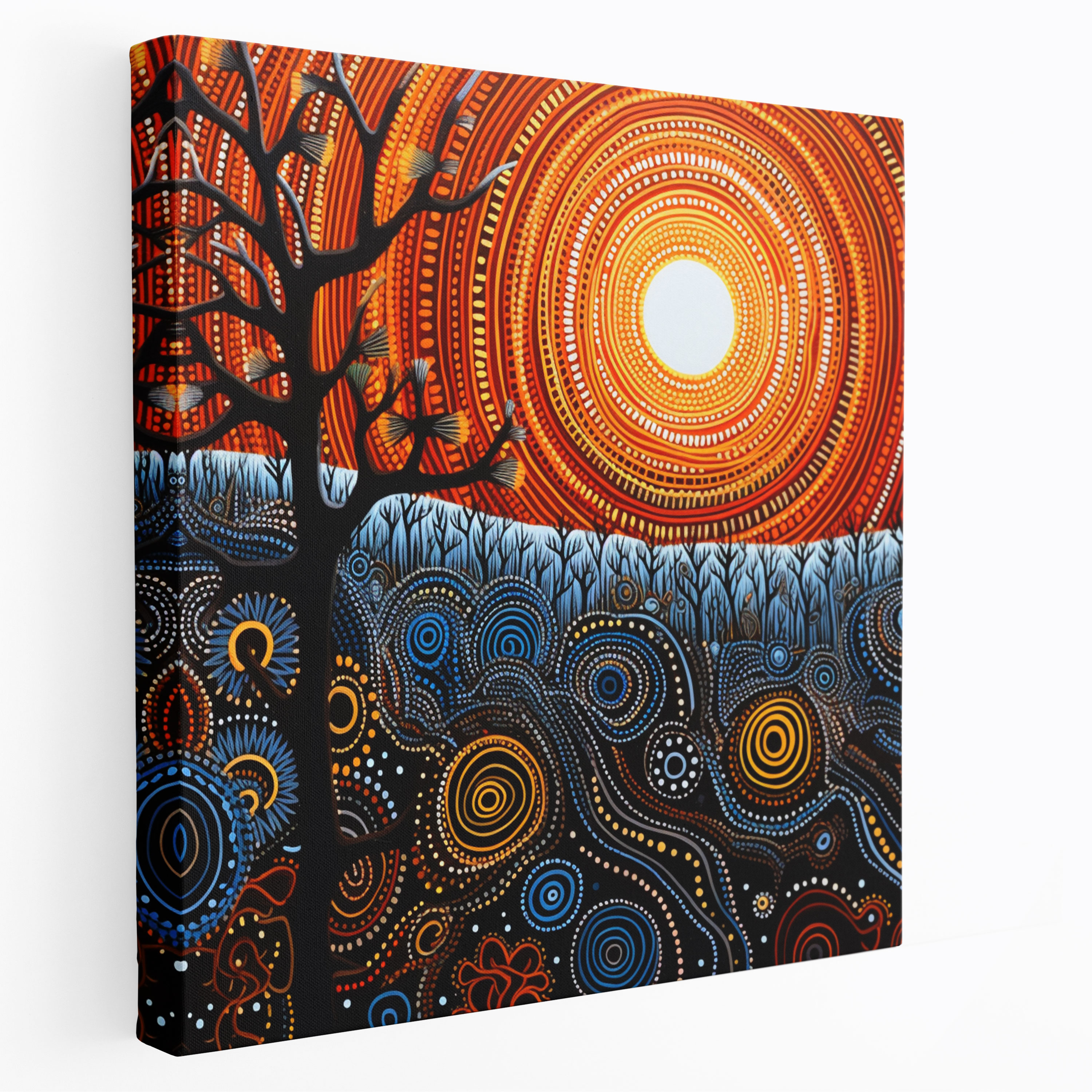 Aboriginal Wall Art - Petroglyph Patterns - Aboriginal, Canvas, Wall Art, Aboriginal Petroglyphs