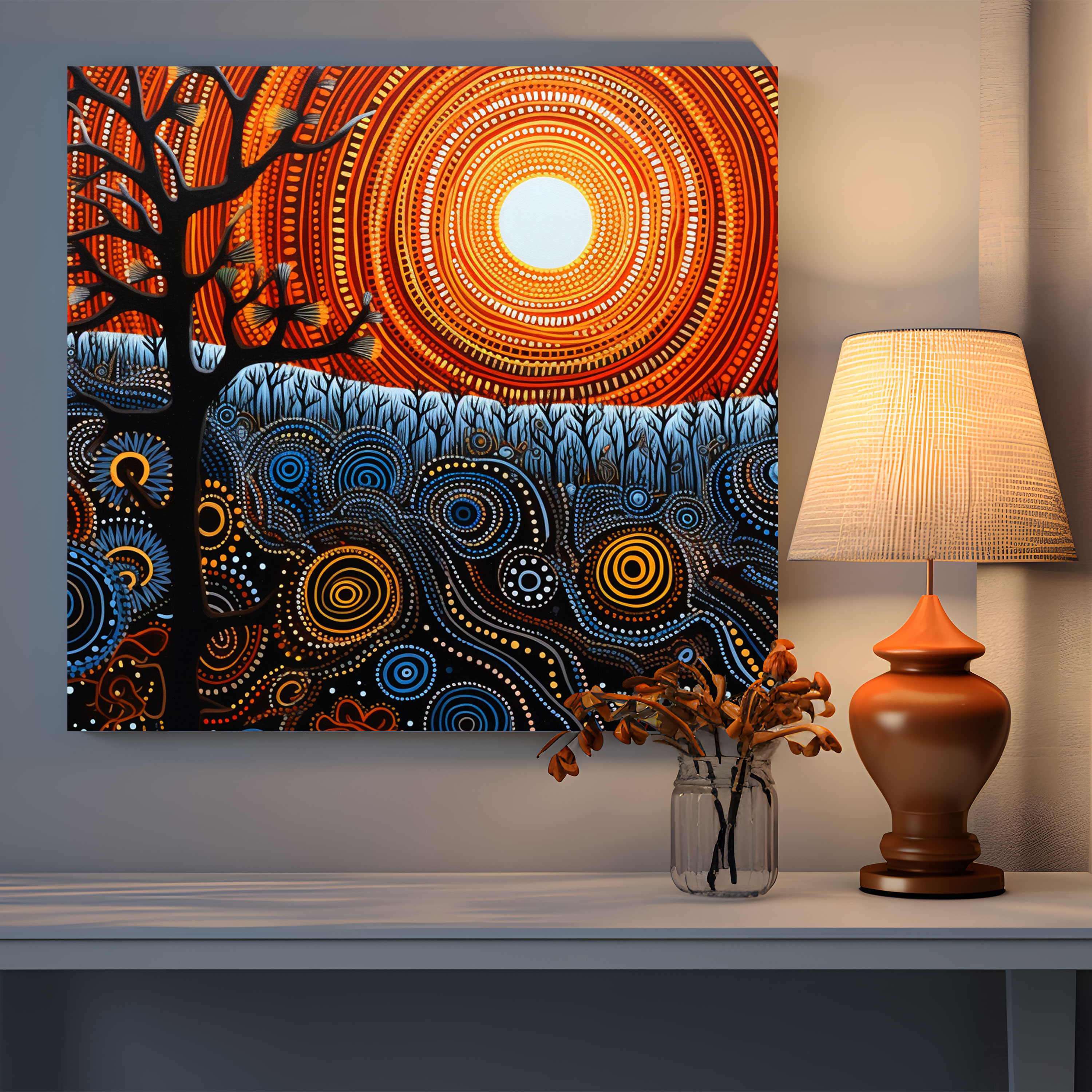 Aboriginal Wall Art - Petroglyph Patterns - Aboriginal, Canvas, Wall Art, Aboriginal Petroglyphs