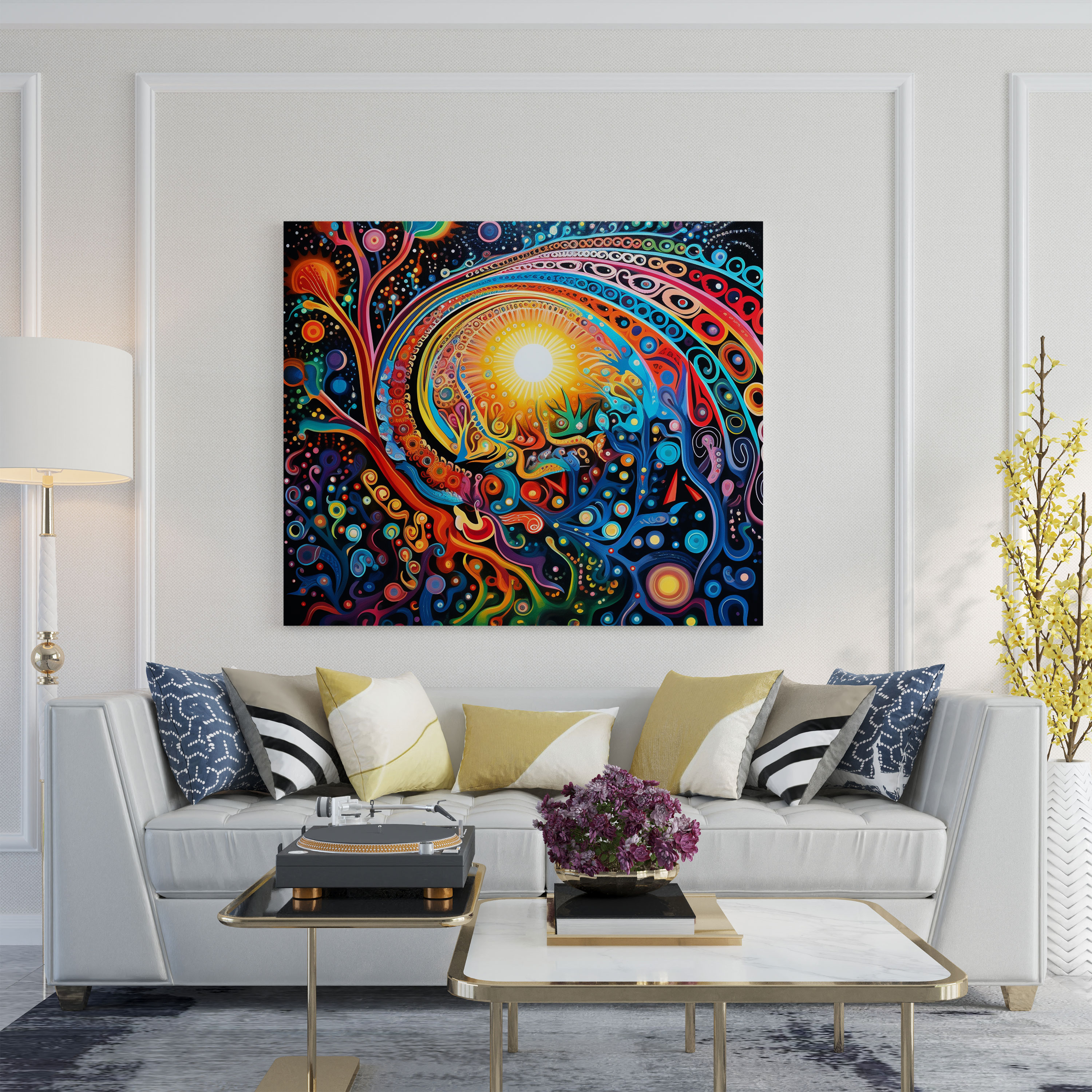 Aboriginal Canvas Print - Rainbow Serpent Dreams - Aboriginal, Aboriginal, Canvas Wall Art, Canvas