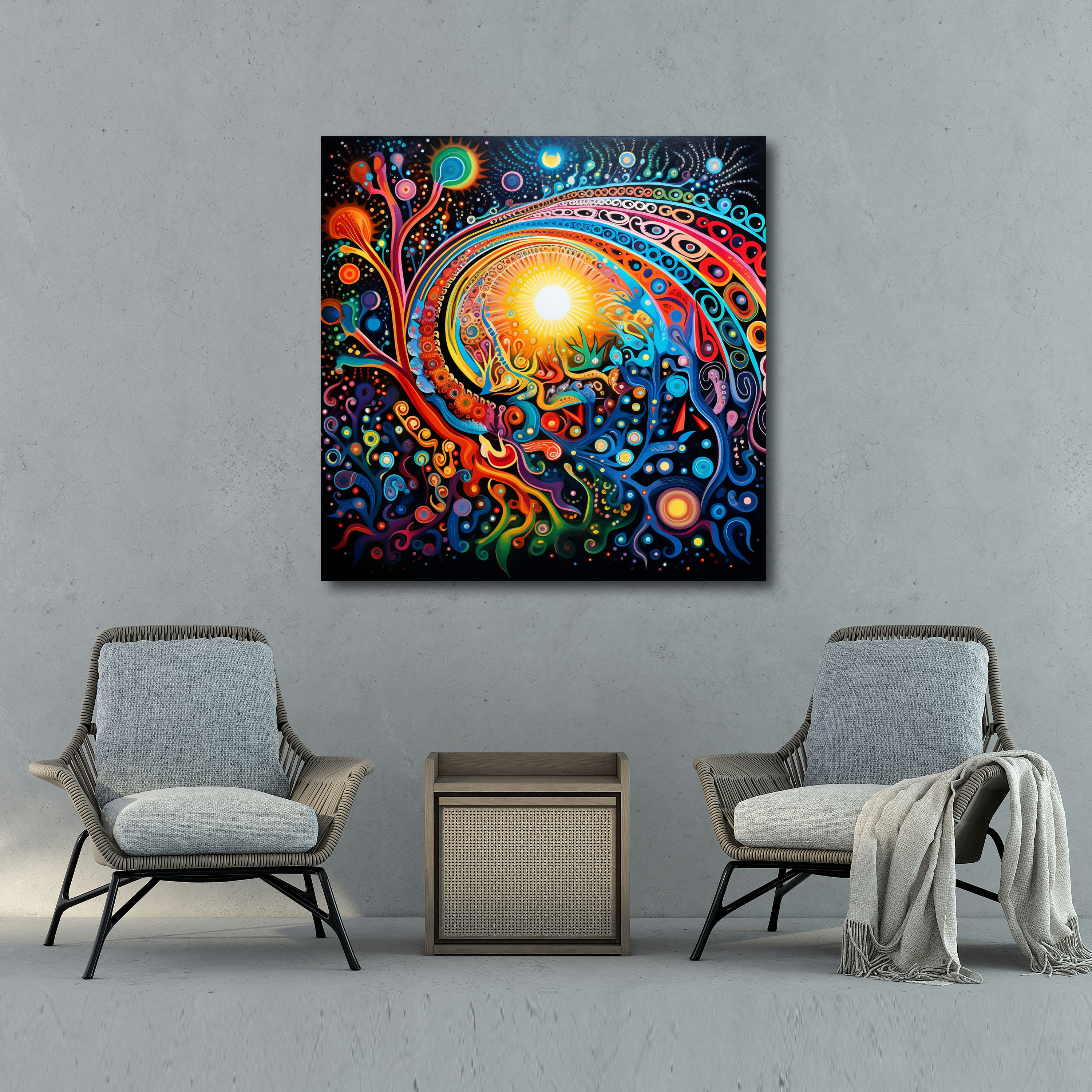 Aboriginal Canvas Print - Rainbow Serpent Dreams - Aboriginal, Aboriginal, Canvas Wall Art, Canvas