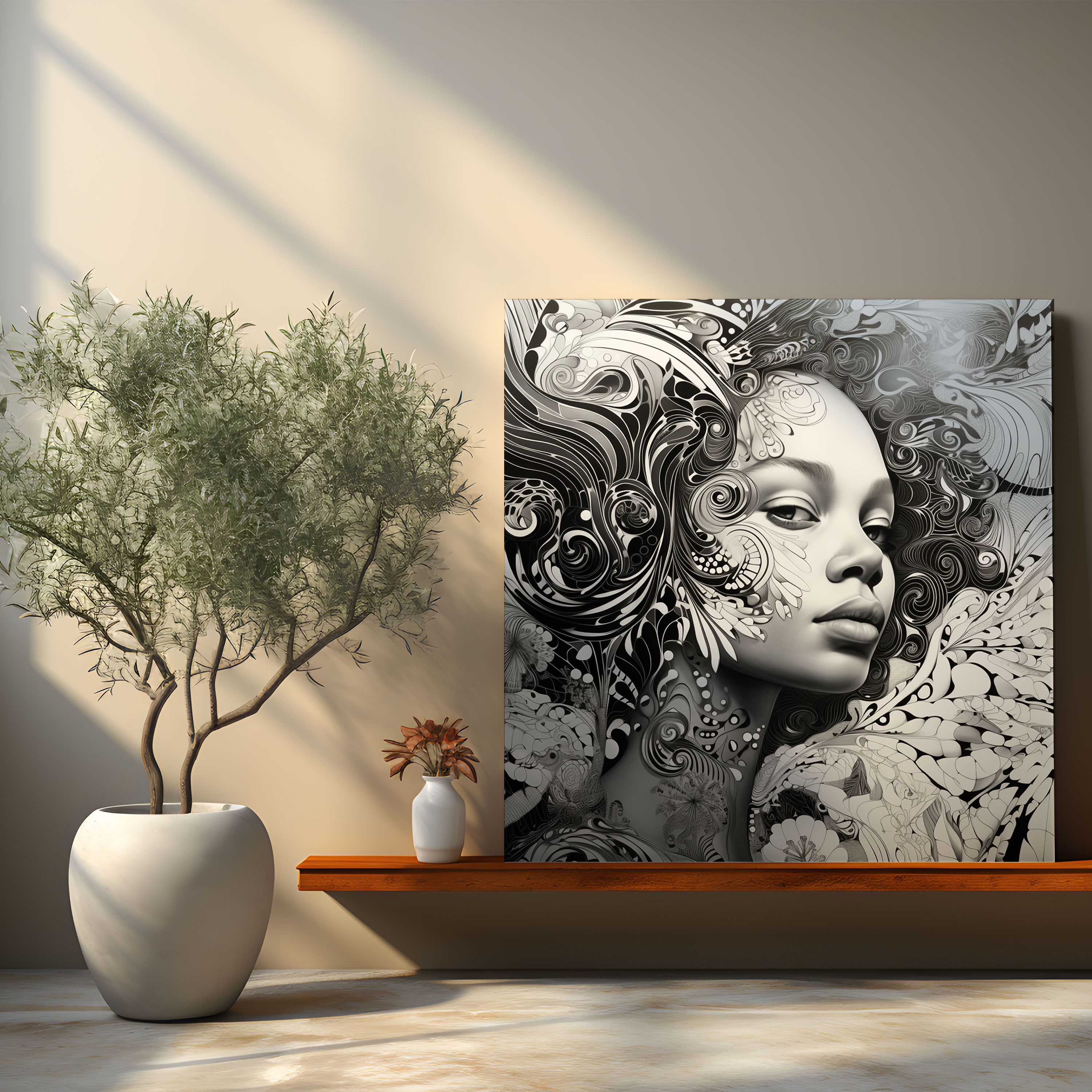 Aboriginal Canvas Print - Storyteller's Lines - Aboriginal, Canvas Wall Art, Wall Art, Line Work