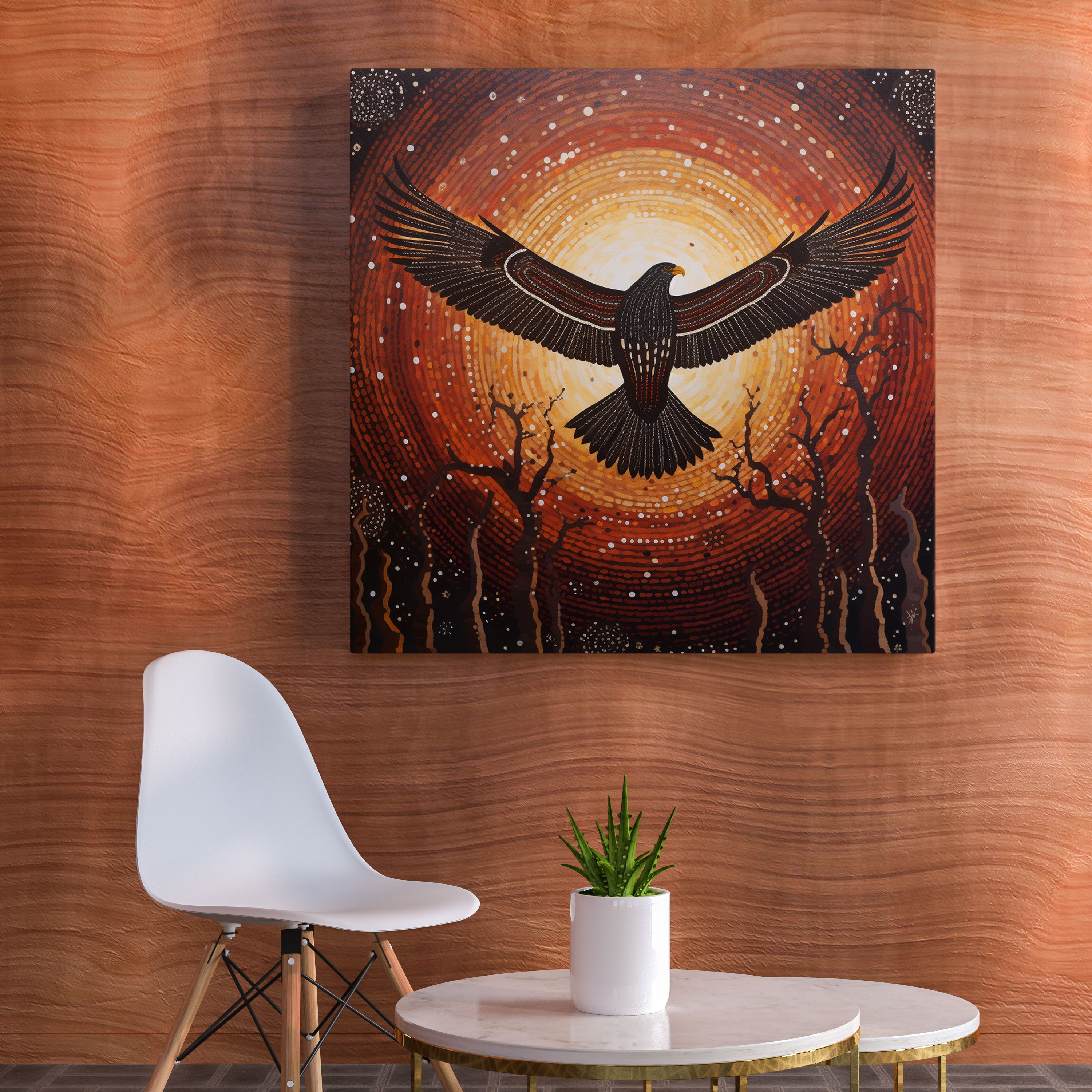 Aboriginal Canvas Print Wall Decoration - Majestic Eagle - Aboriginal, Wall Decoration, Aboriginal, Aboriginal Art