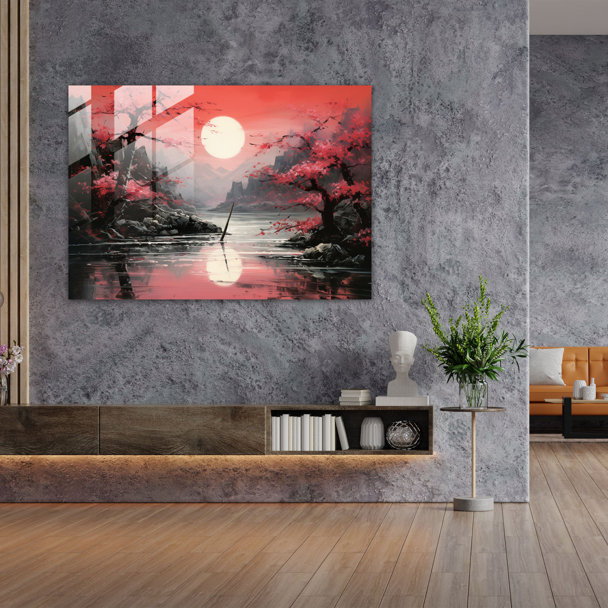 Japanese Katana Glass Print - Ancient Weapons, Modern Art, Ancient Weapons, Wall Decoration