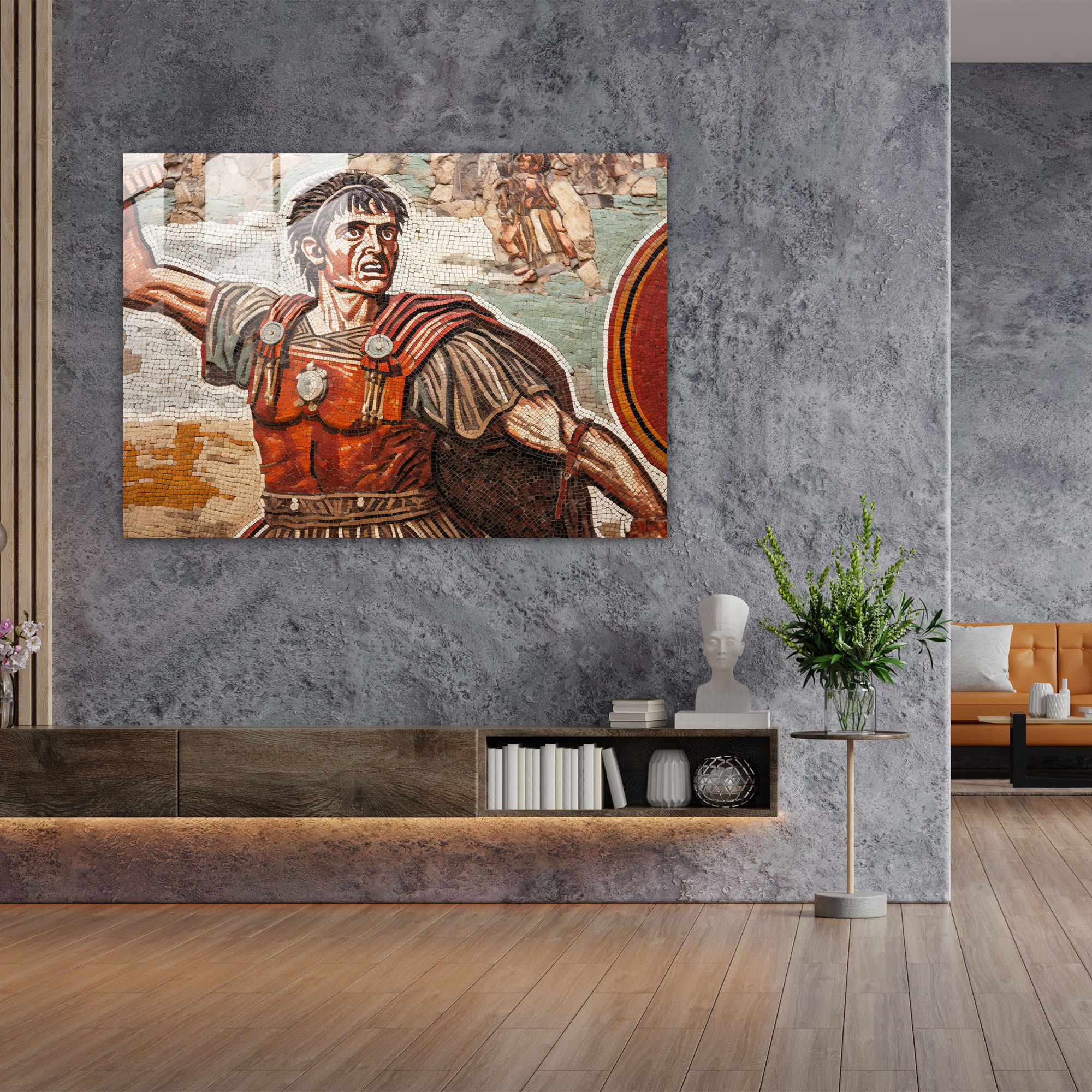 Ancient Weapons Glass Print - Ancient Weapons, Wall Decoration, Glass Wall Art, Gladiator