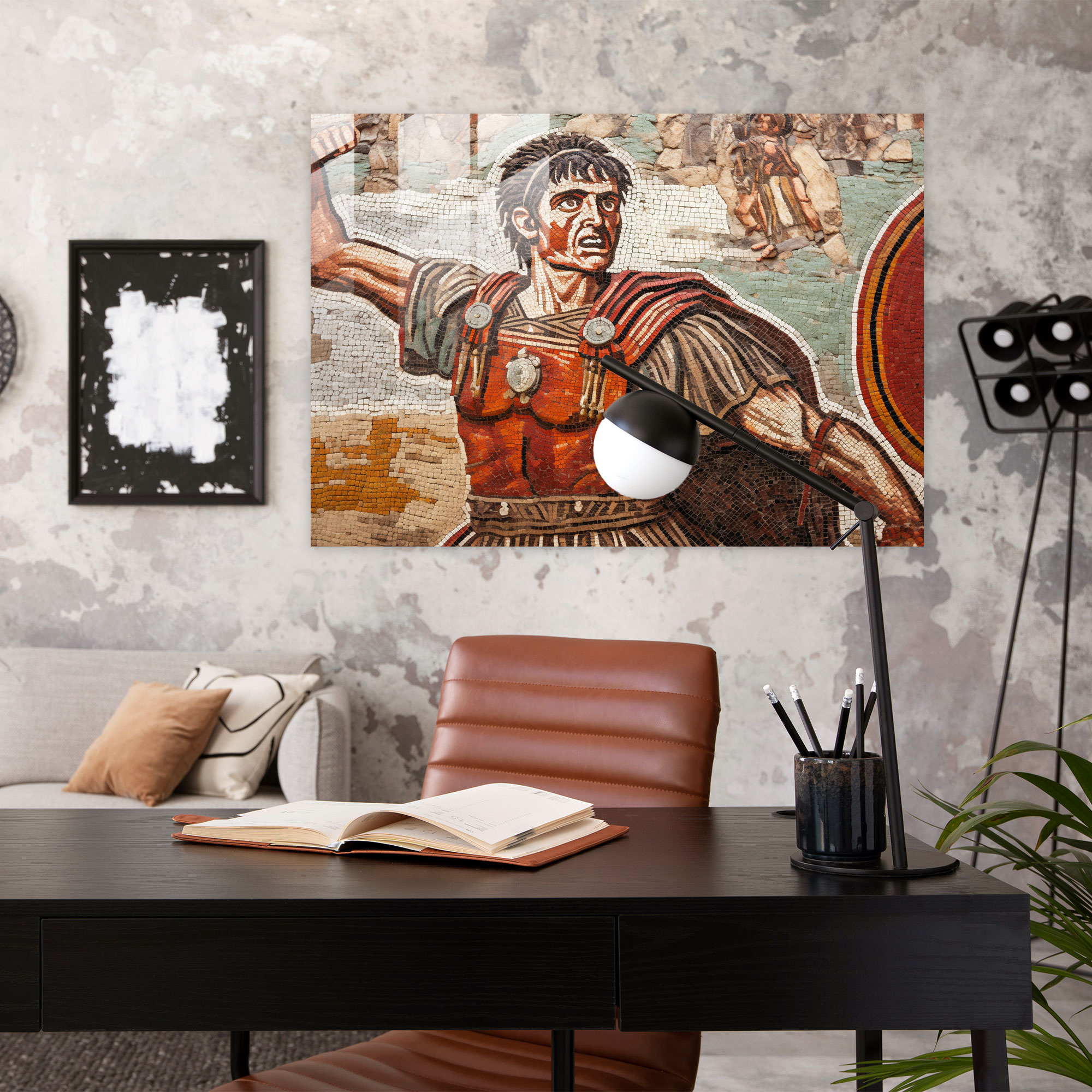 Ancient Weapons Glass Print - Ancient Weapons, Wall Decoration, Glass Wall Art, Gladiator