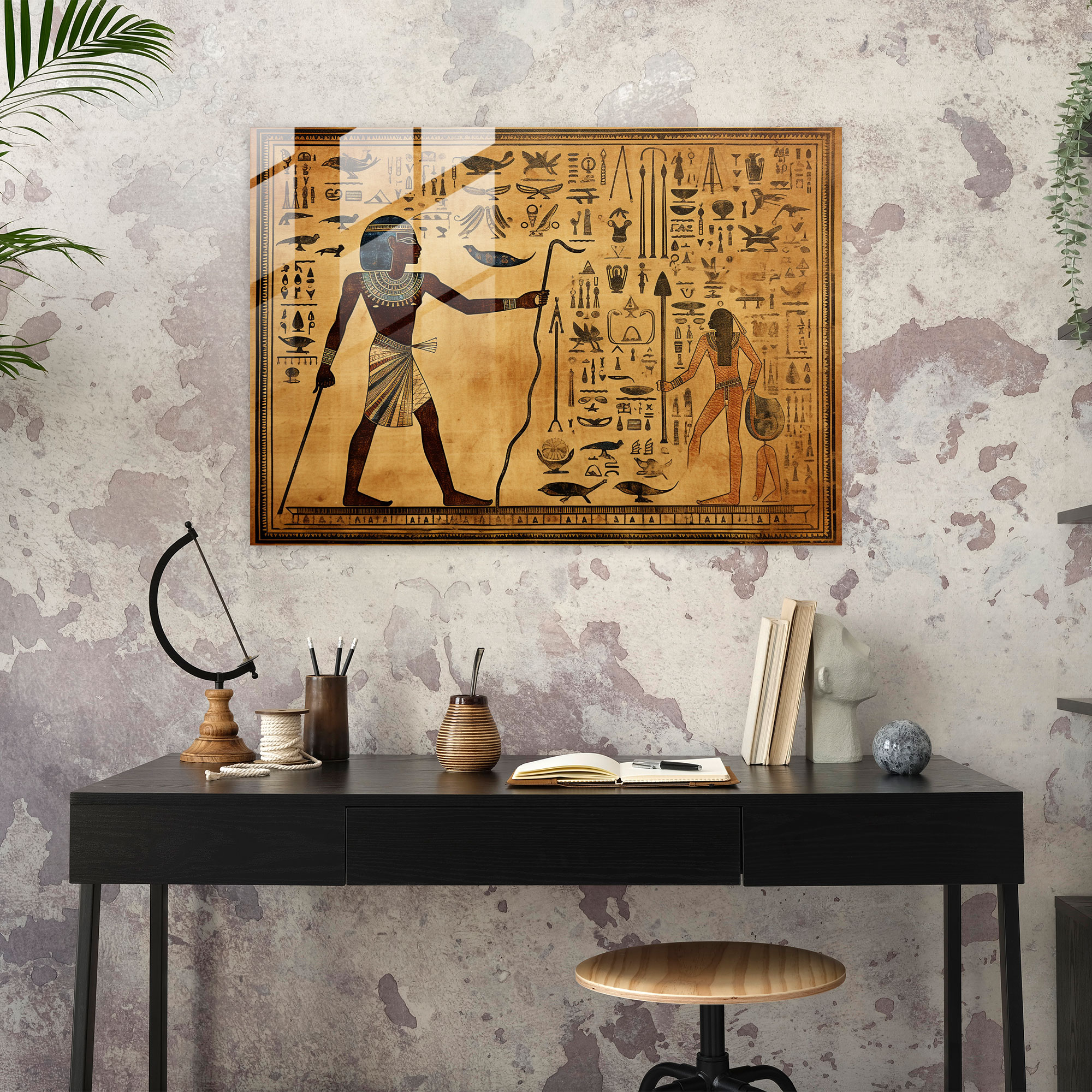 Ancient Weapons Home Decoration - Ancient Weapons, Home Decoration, Glass Print, Bow And Arrow