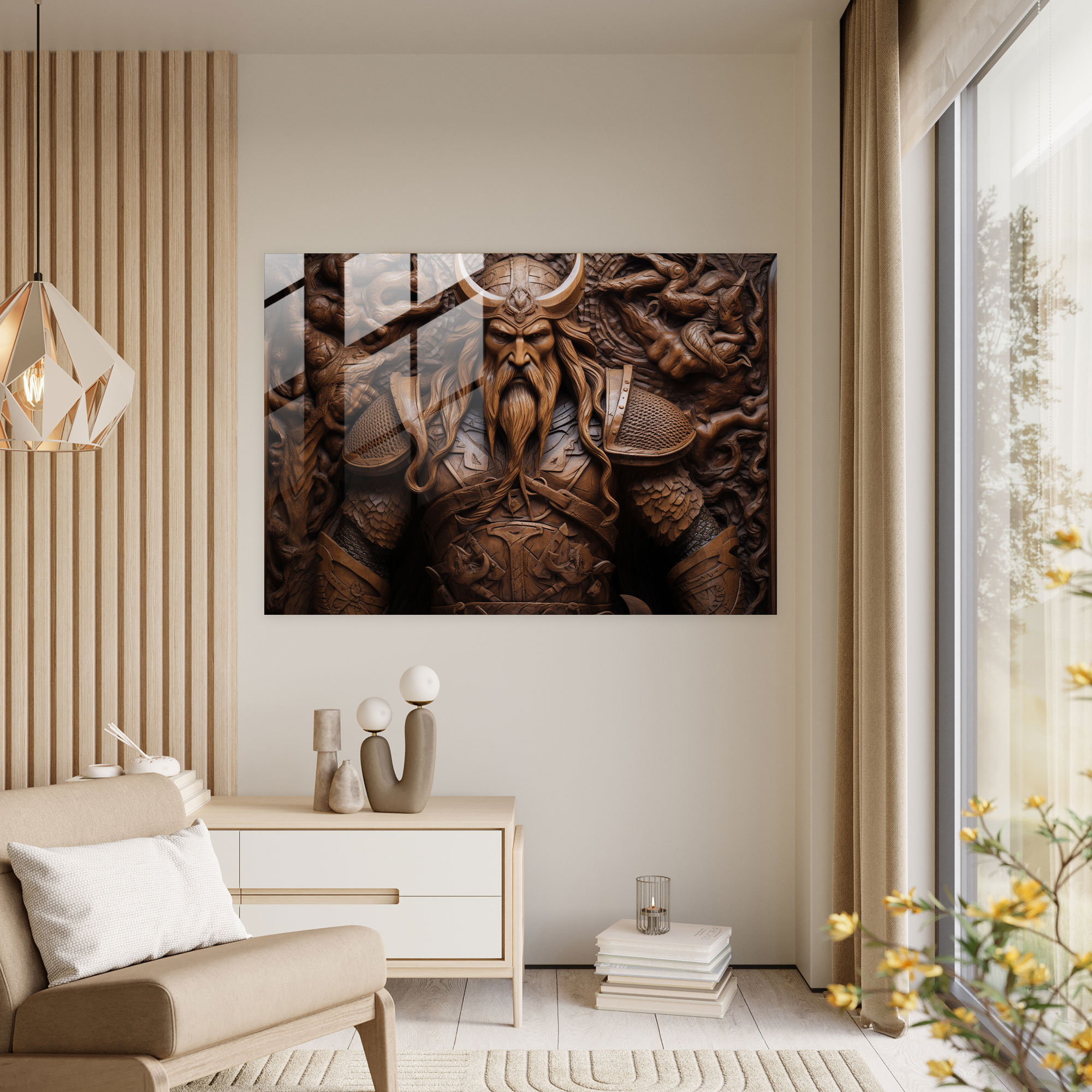 Ancient Weapons Glass Wall Art - Ancient Weapons, Warrior, Home Decoration, Ancient Weapons