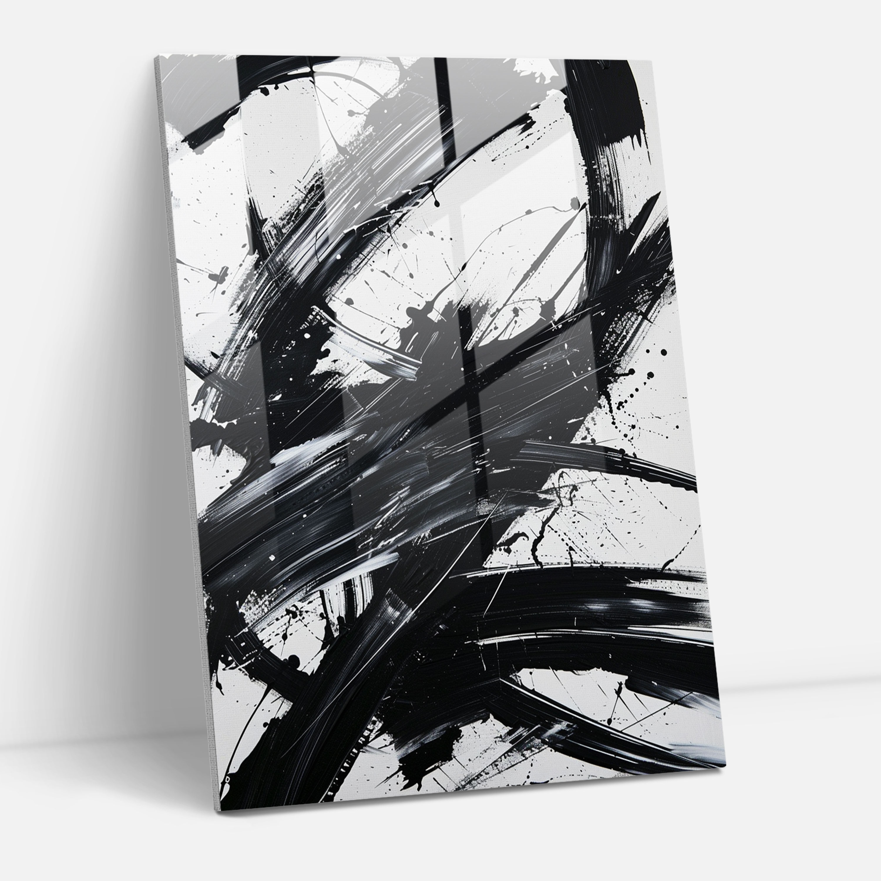 Action Painting Glass Wall Art - Action Painting, Action Painting, Wall Decoration, Glass Wall Art