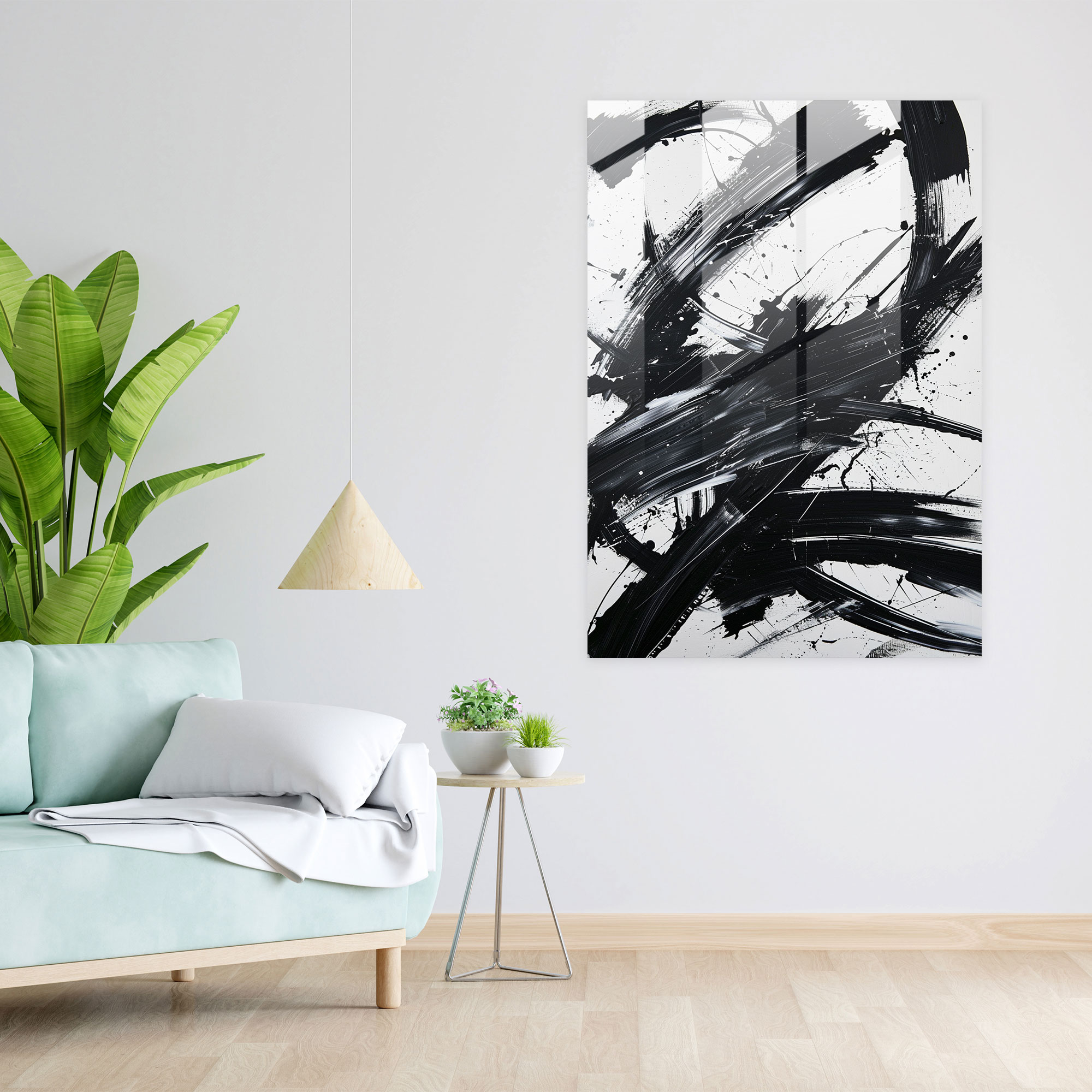 Action Painting Glass Wall Art - Action Painting, Action Painting, Wall Decoration, Glass Wall Art