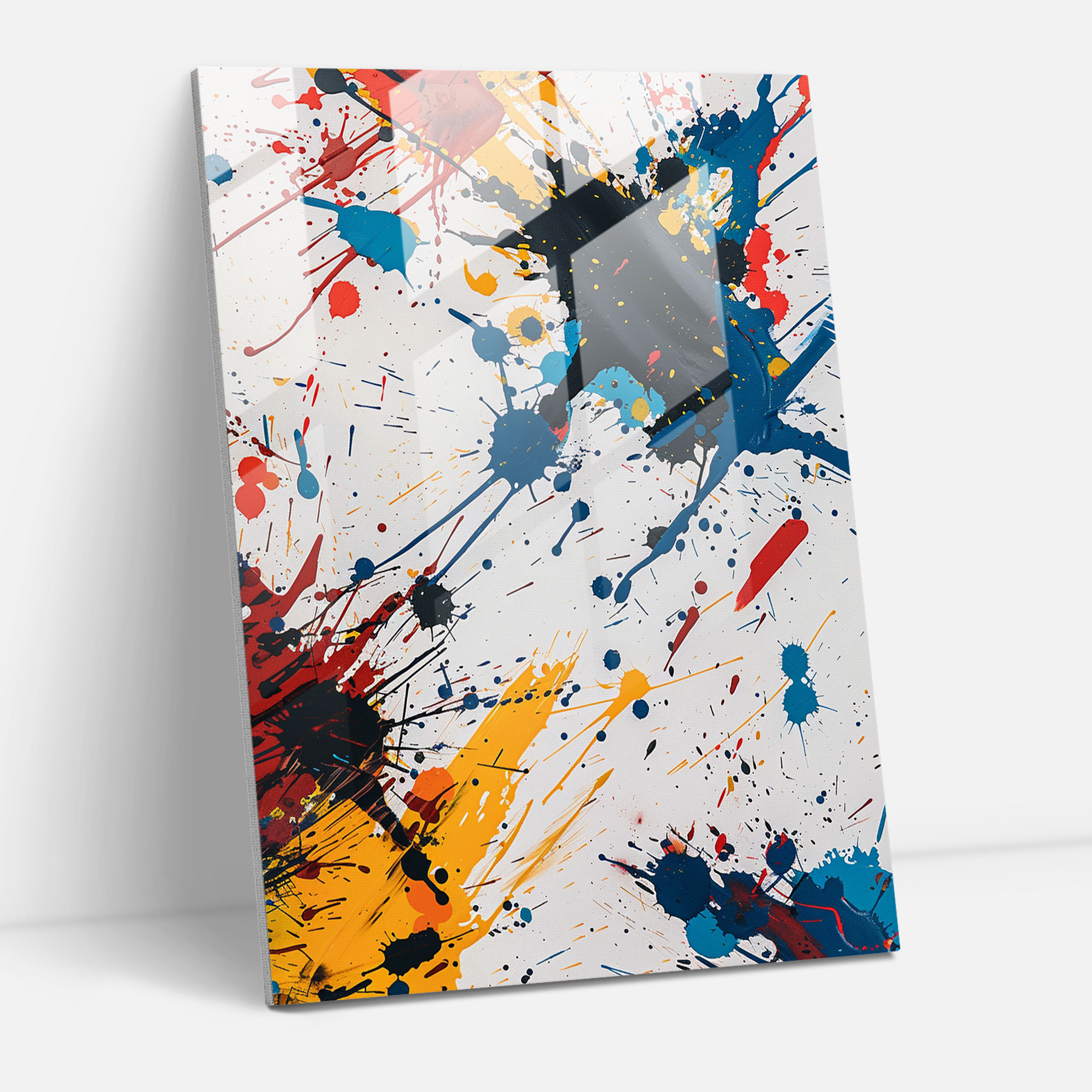 Action Painting Glass Art - Action Painting, Glass Art, Modern Art, Home Decoration