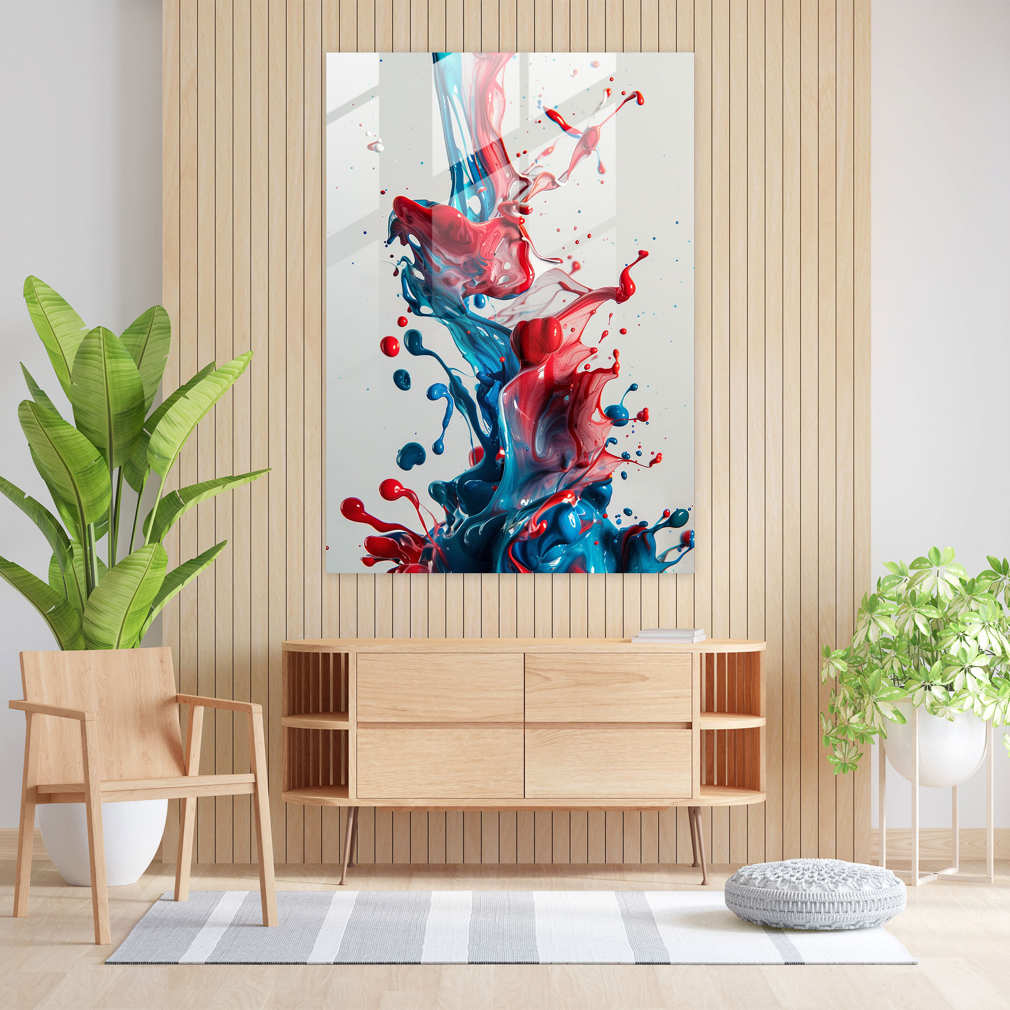 Action Painting Glass Print - Action Painting, Glass Print, Home Decoration, Action Painting