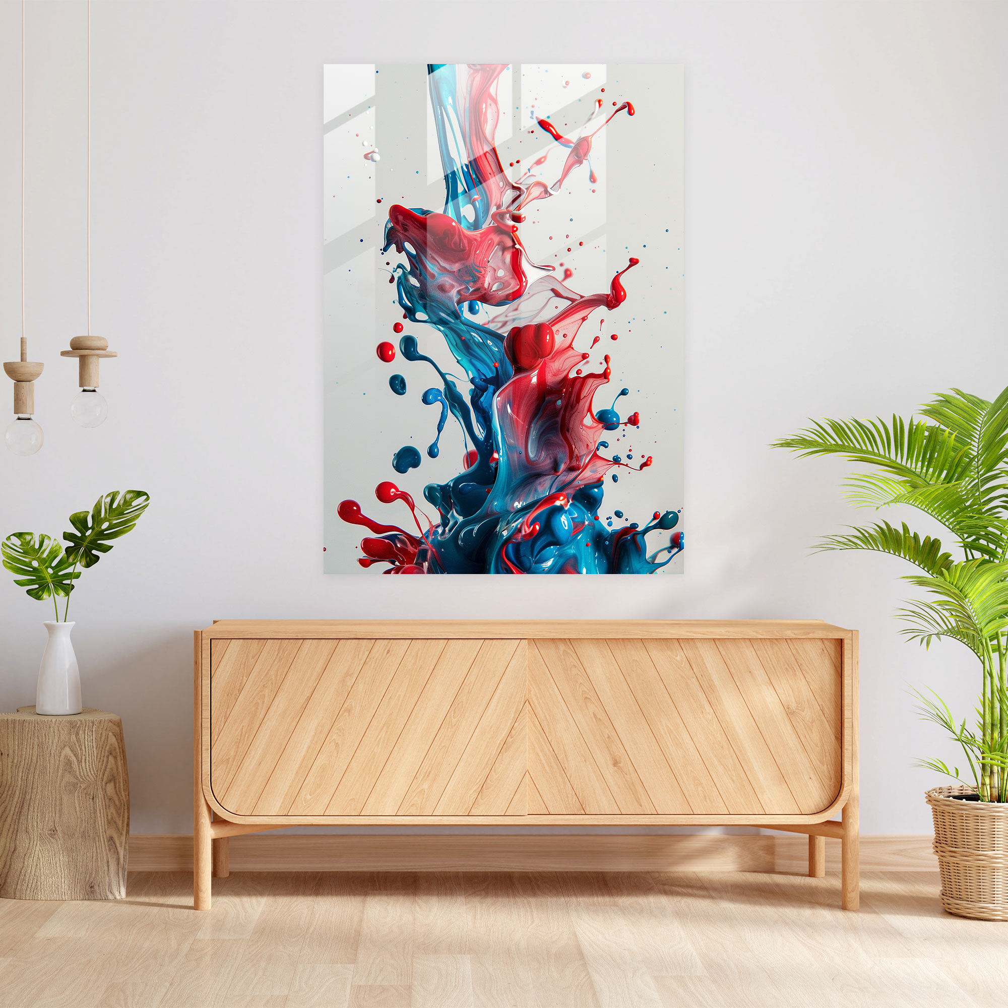 Action Painting Glass Print - Action Painting, Glass Print, Home Decoration, Action Painting