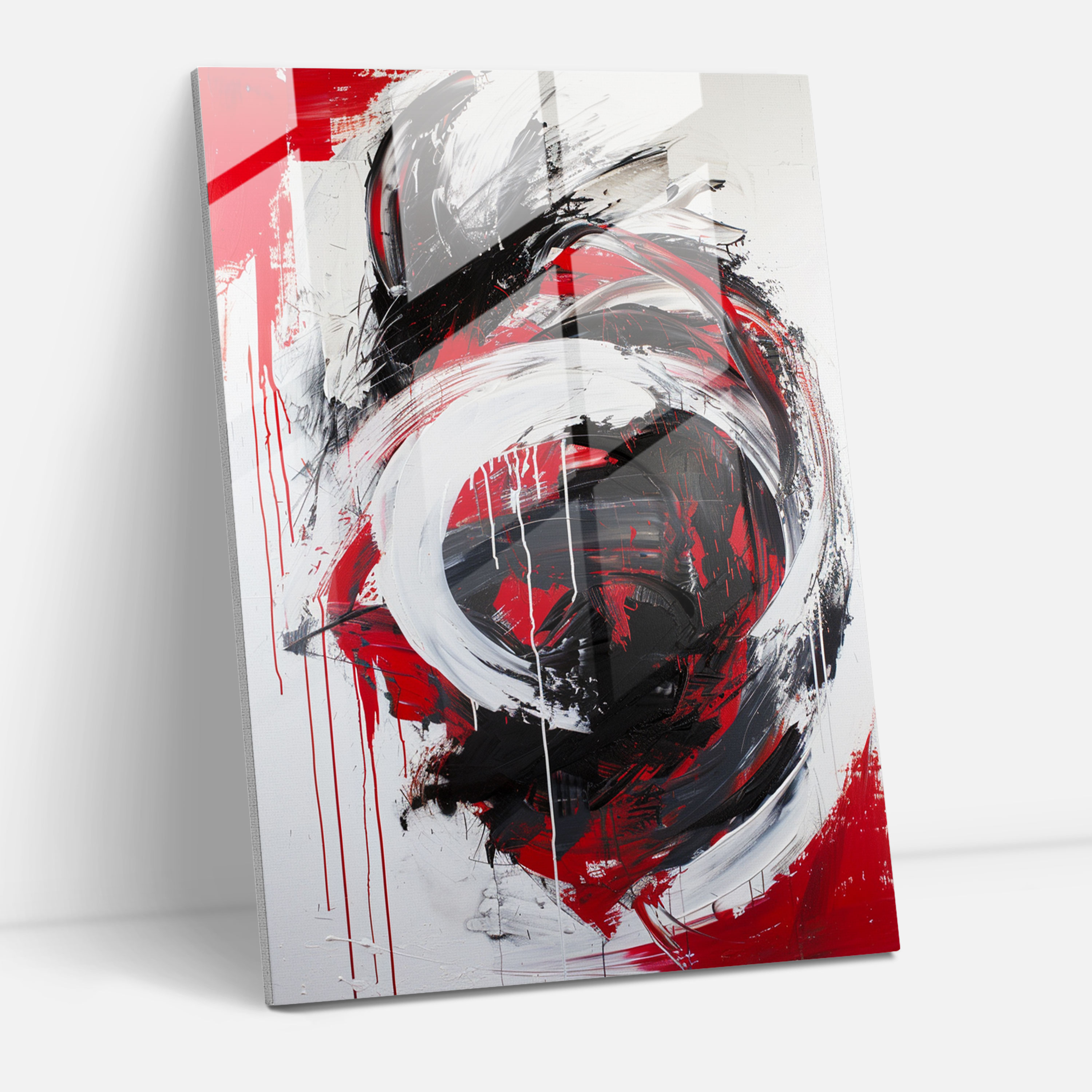 Action Painting Modern Art - Fluid Shapes And Bold Gestures - Action Painting, Glass Wall Art, Action Painting, Modern Art