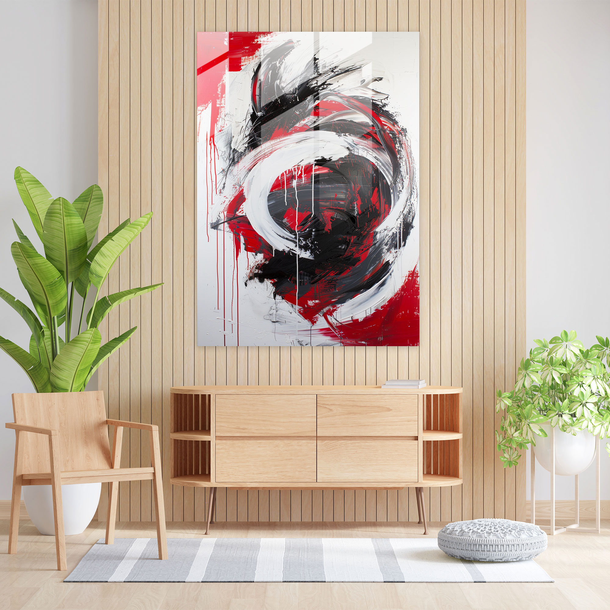 Action Painting Modern Art - Fluid Shapes And Bold Gestures - Action Painting, Glass Wall Art, Action Painting, Modern Art