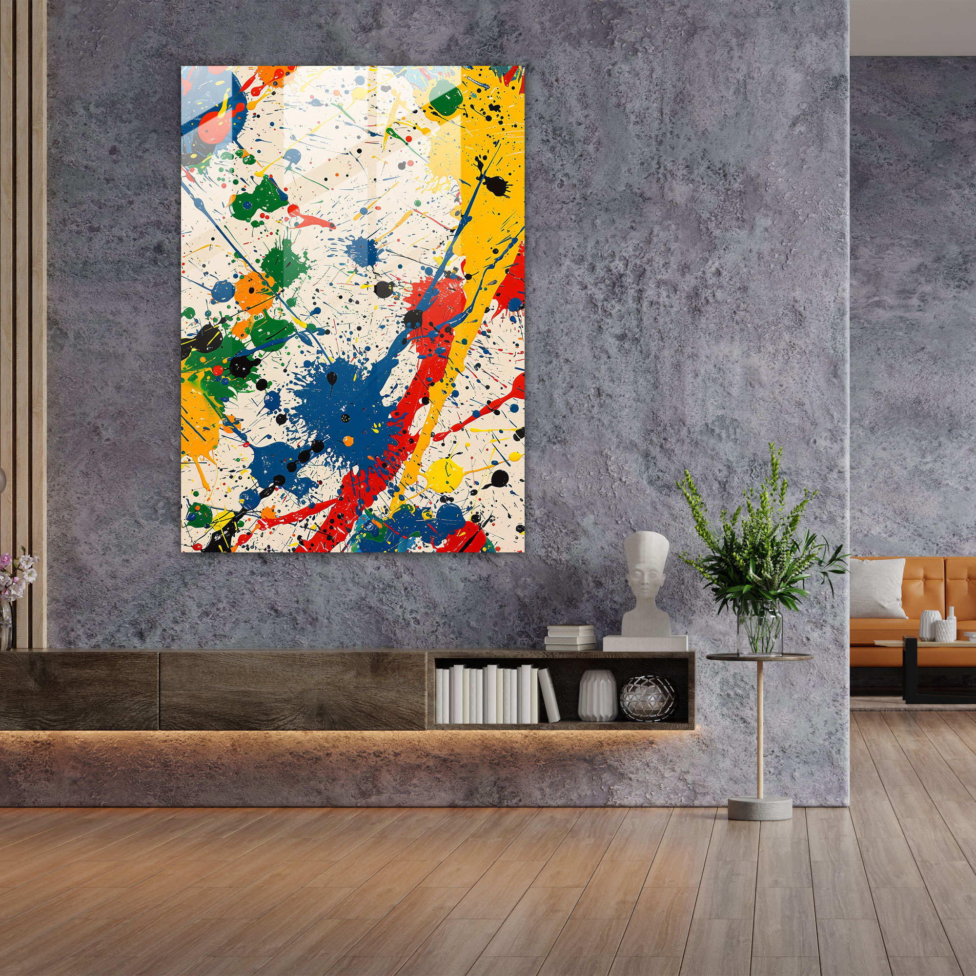 Splattered Action Painting Home Decoration - Action Painting, Action Painting, Home Decoration, Abstract Expressionism